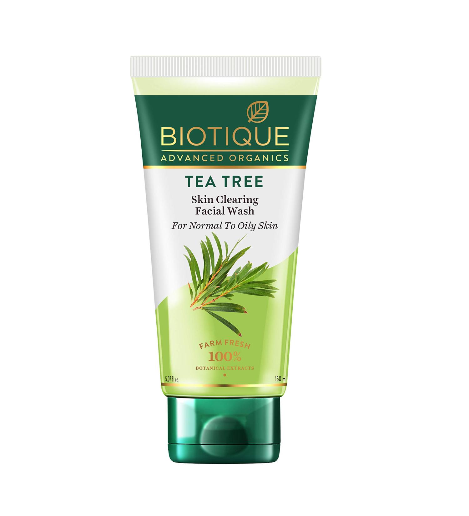 Biotique Tea Tree Face Wash 150ml | Skin Clearing for Normal to Oily Skin | Shop Internationally - Buy Online on GoSupps.com