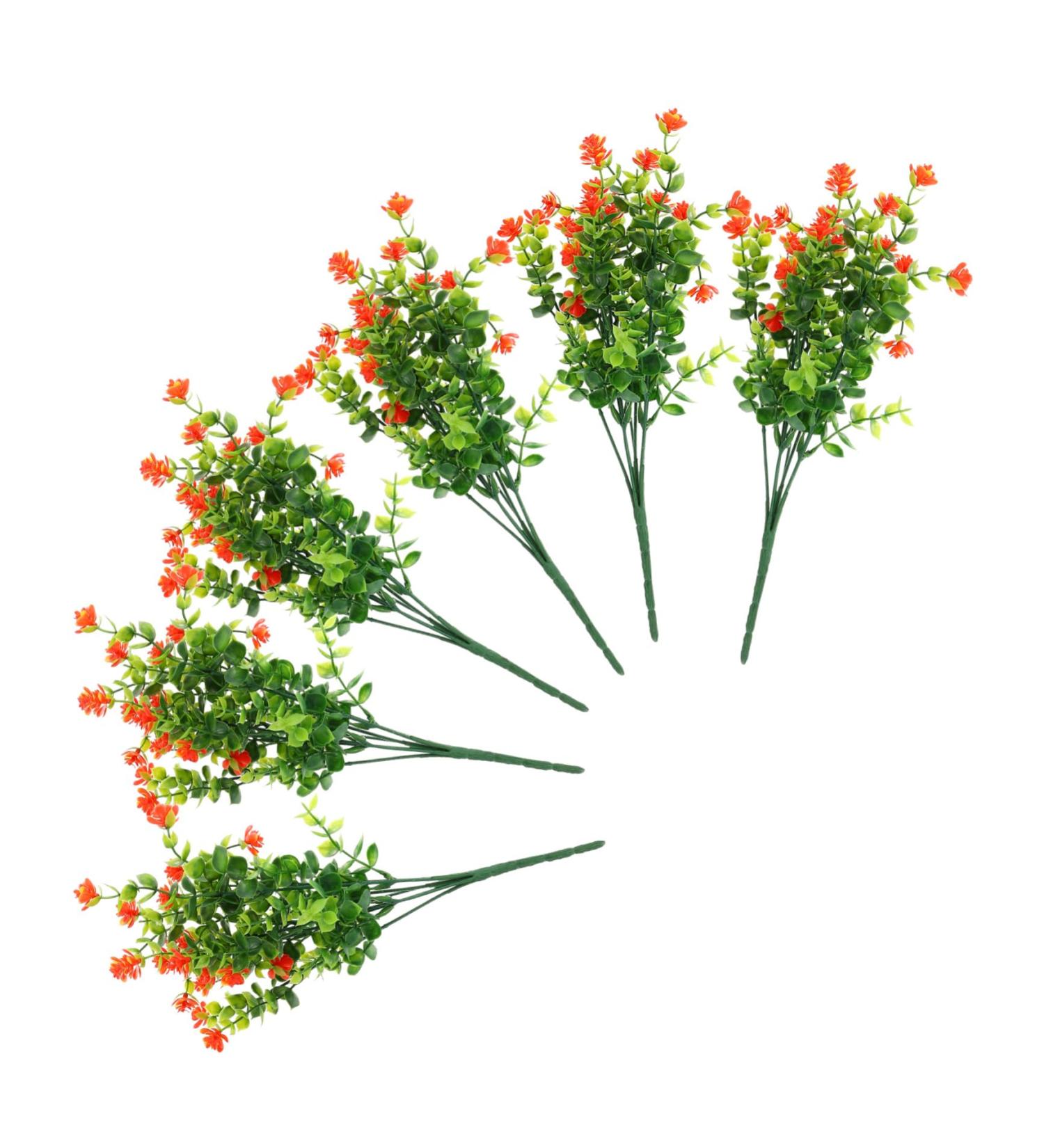 TOPBATHY 12 Pcs Simulation Camellia Eucalyptus Garland Vines Decor Office Decor Artificial Branches Faux Plants Indoor Artificial Flower Bouquet Vine Decor Artificial Leaf Household Plastic Orangex2pcs 13x13x30cmx2pcs - Buy Online on GoSupps.com