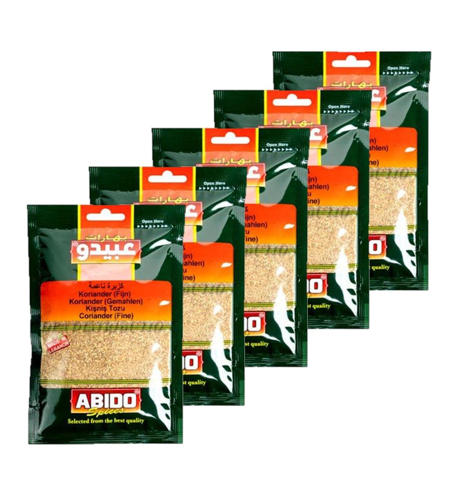 Abido Lot of 5 ground coriander - Abido - 50g sachet