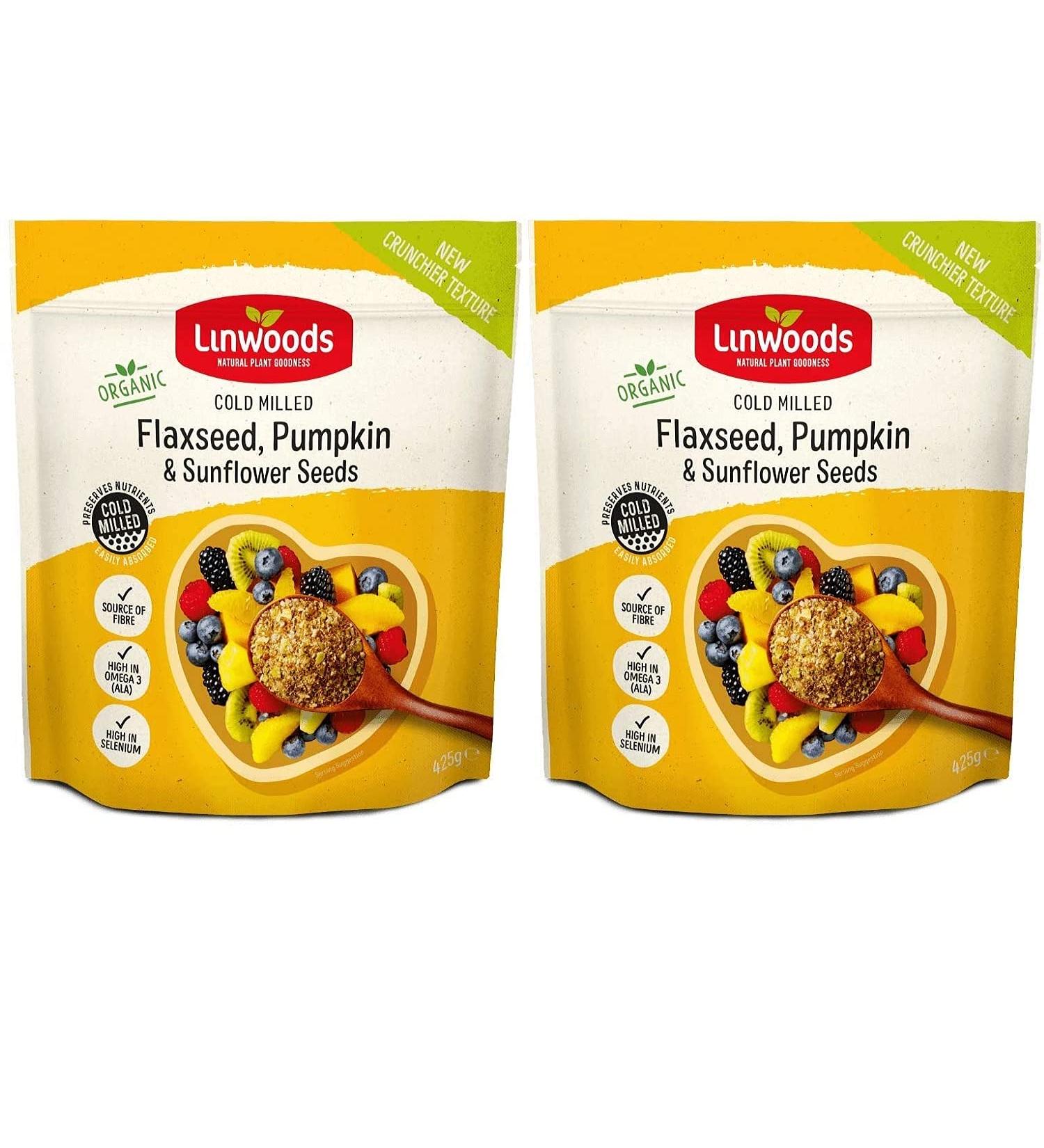  Linwoods Linwoods Organic Ground Flaxseeds with Sunflower and Pumpkin Seeds 425g (pack of 2) - Buy Online on GoSupps.com