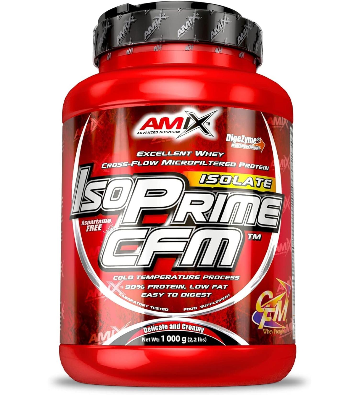 AMIX IsoPrime CFM - Whey Protein Isolate for Muscle Recovery and Increasing Mass - Low Lactose and Fat - with Digestive Enzymes Biscuit Cream 1kg - Buy Online on GoSupps.com