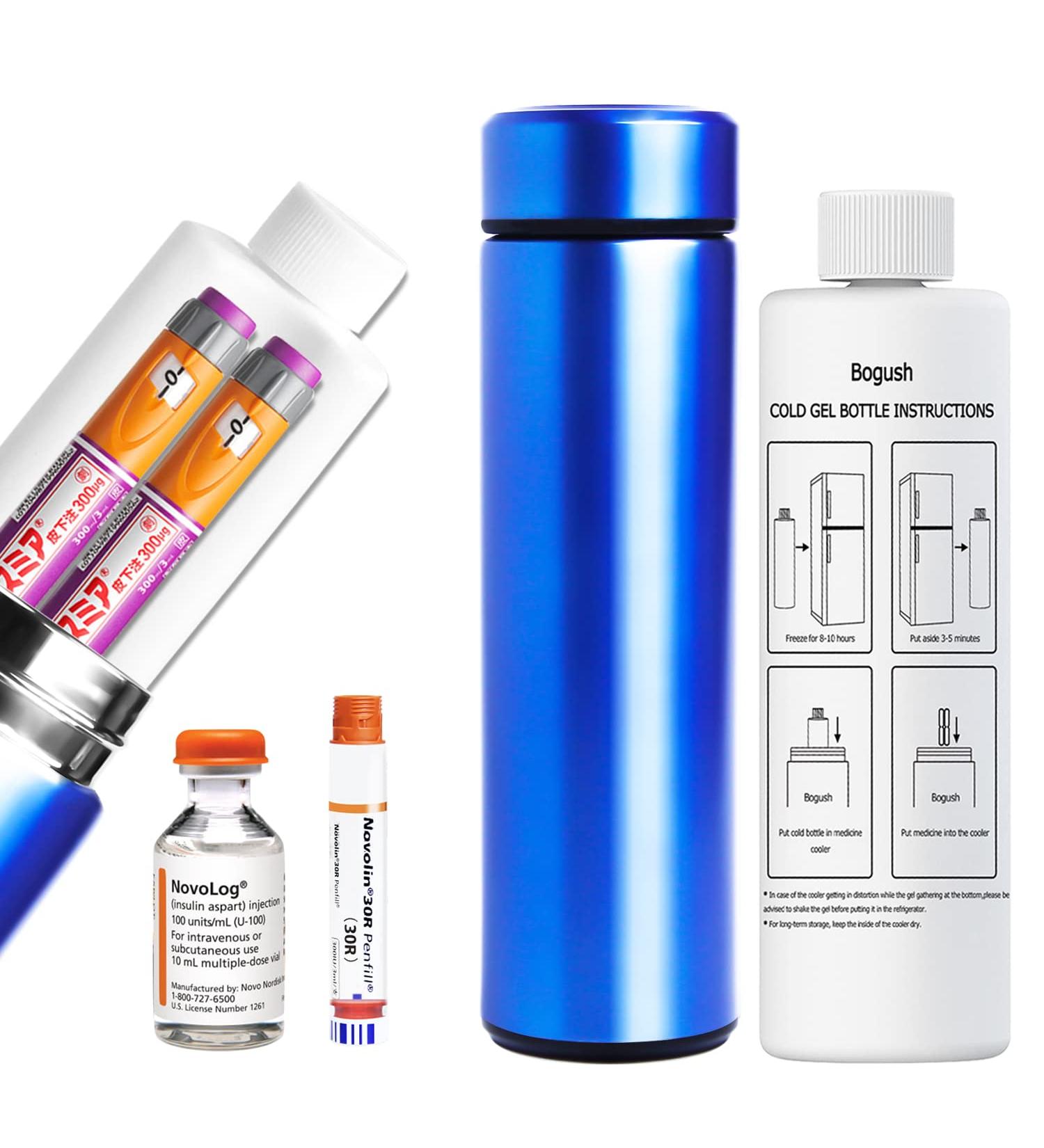 Bogush 60H Insulin Cooler Travel Case - TSA Approved Diabetic Medication Cooler Bag (Blue) - Buy Online on GoSupps.com