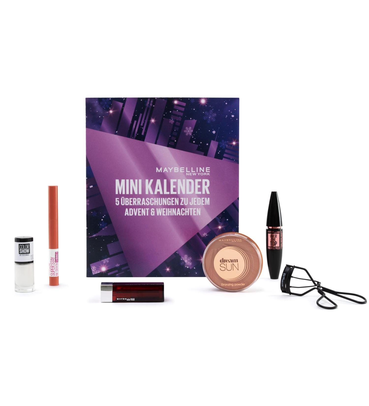 Maybelline New York Mini Advent Calendar 2023 | NYC Nights Beauty Gift with 5 Cosmetics | Perfect Women's Makeup Advent Calendar - Buy Online on GoSupps.com