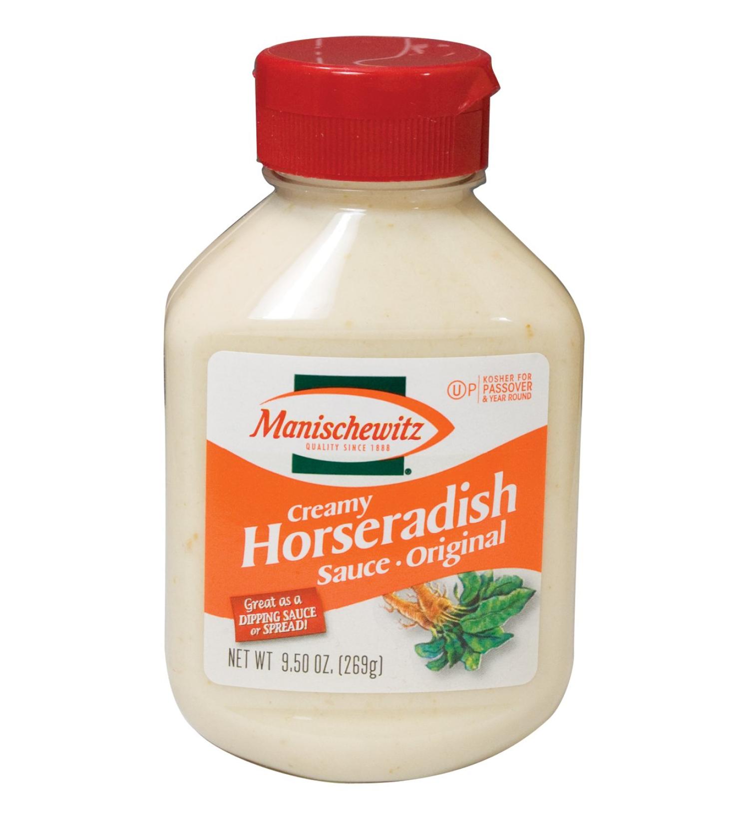 MANISCHEWITZ Creamy Horseradish Sauce - Original 9.25-Ounce Bottles (Pack of 9)