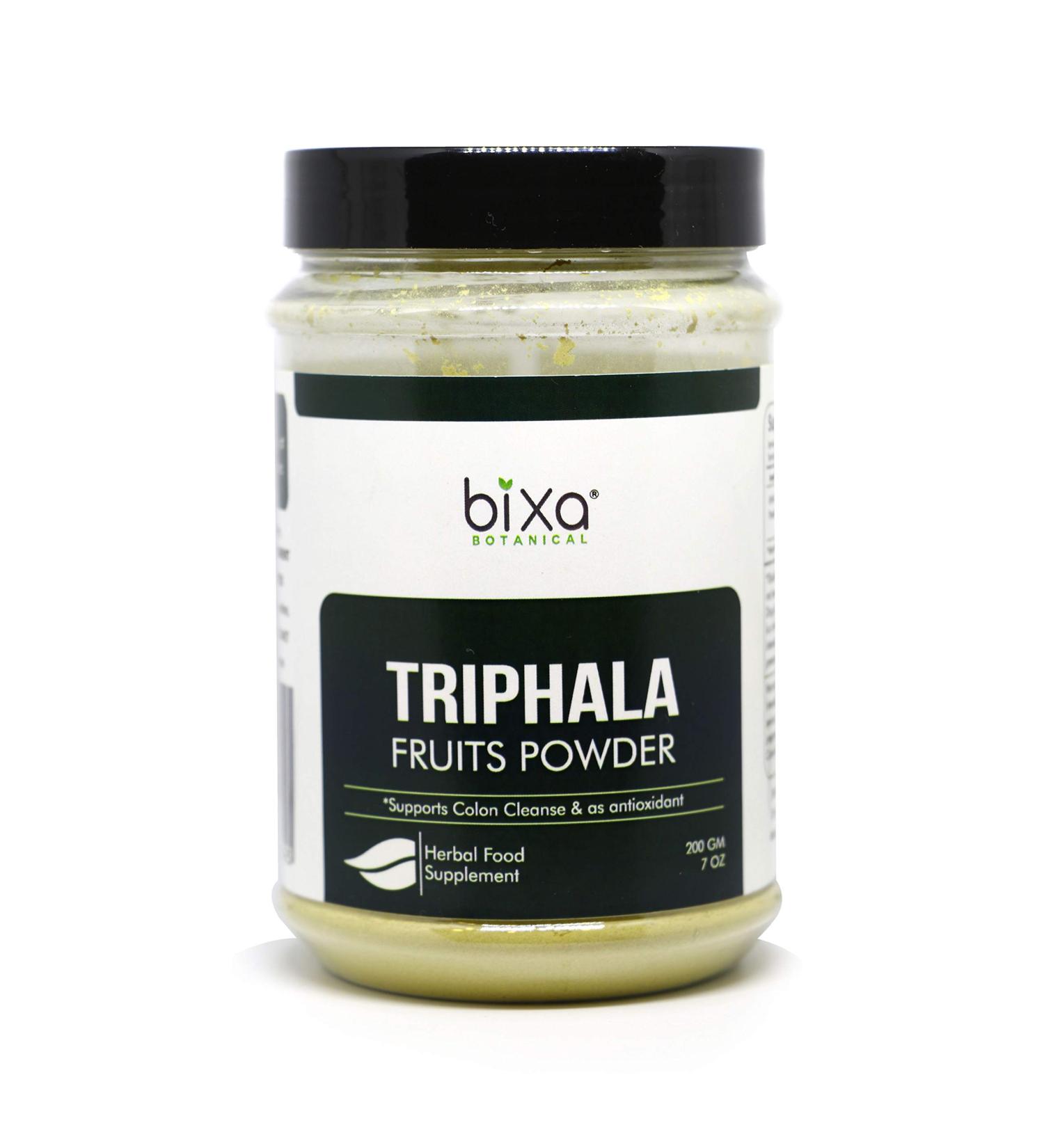 bixa BOTANICAL Triphala Powder - 200g | Healthy Digestion & Absorption | Anti-Oxidant Herbal Supplement | Hair Root Strengthening - Buy Online on GoSupps.com