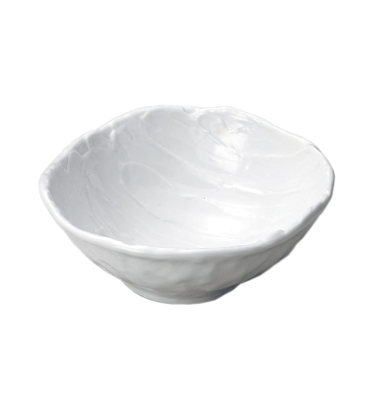 AM-HR021 White Rough Shaving 9.1 inches (23 cm) Large Bowl