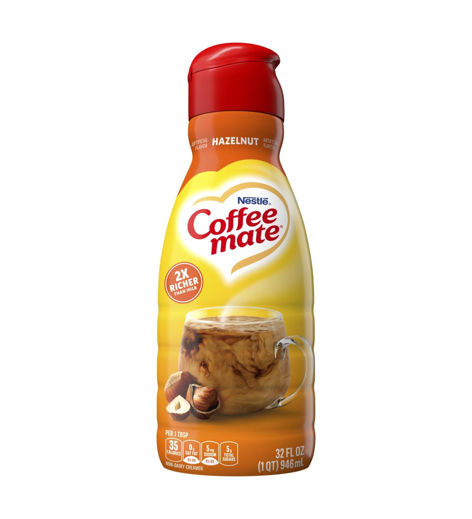 Coffee-Mate Hazelnut Liquid Coffee Creamer - 946g Quart Size - Buy Online on GoSupps.com