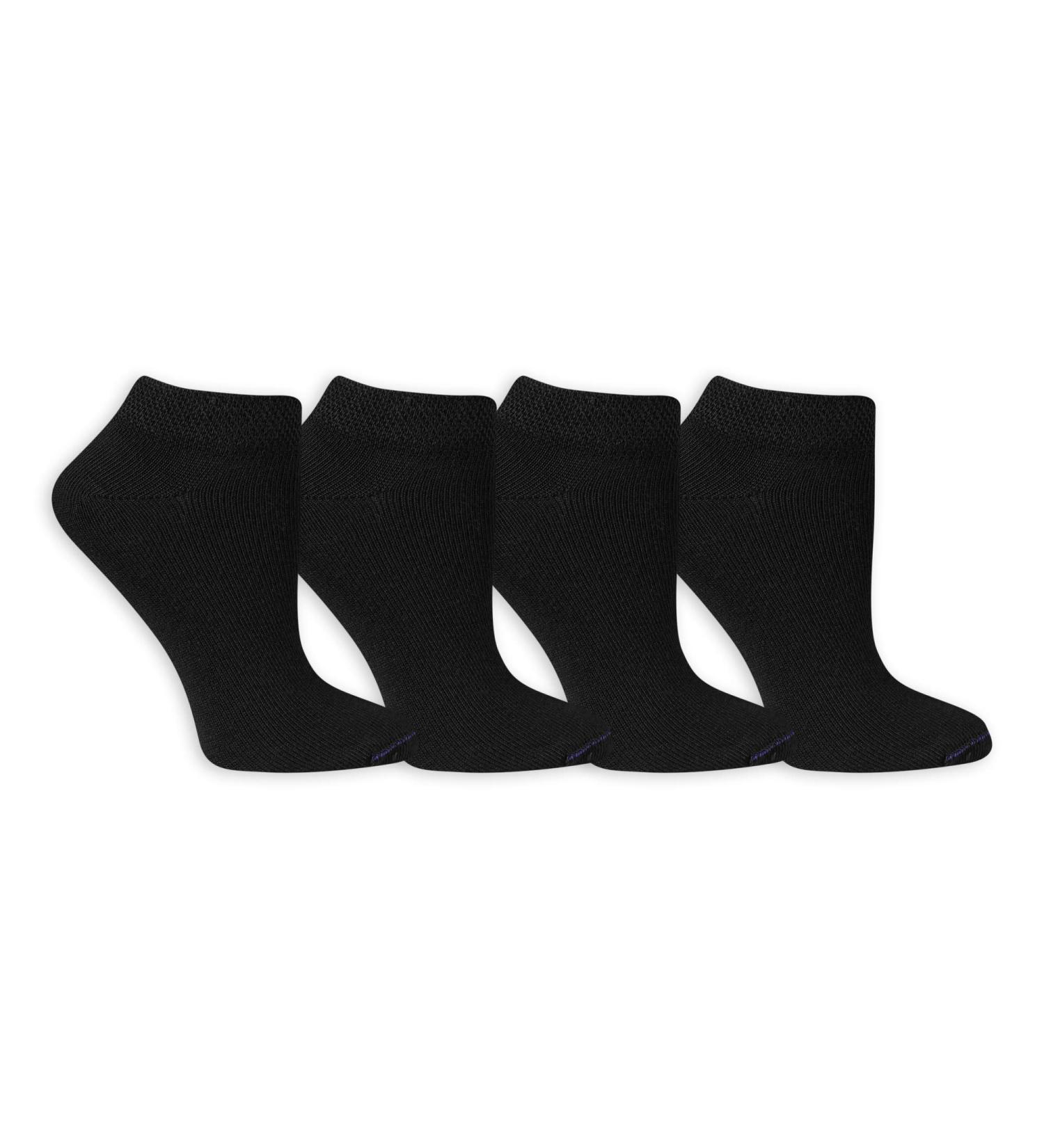 Dr. Scholl's womens Non-Binding Diabetic & Circulatory Low Cut Socks (4 Pack) Socks Shoe Size: 4-10 Black