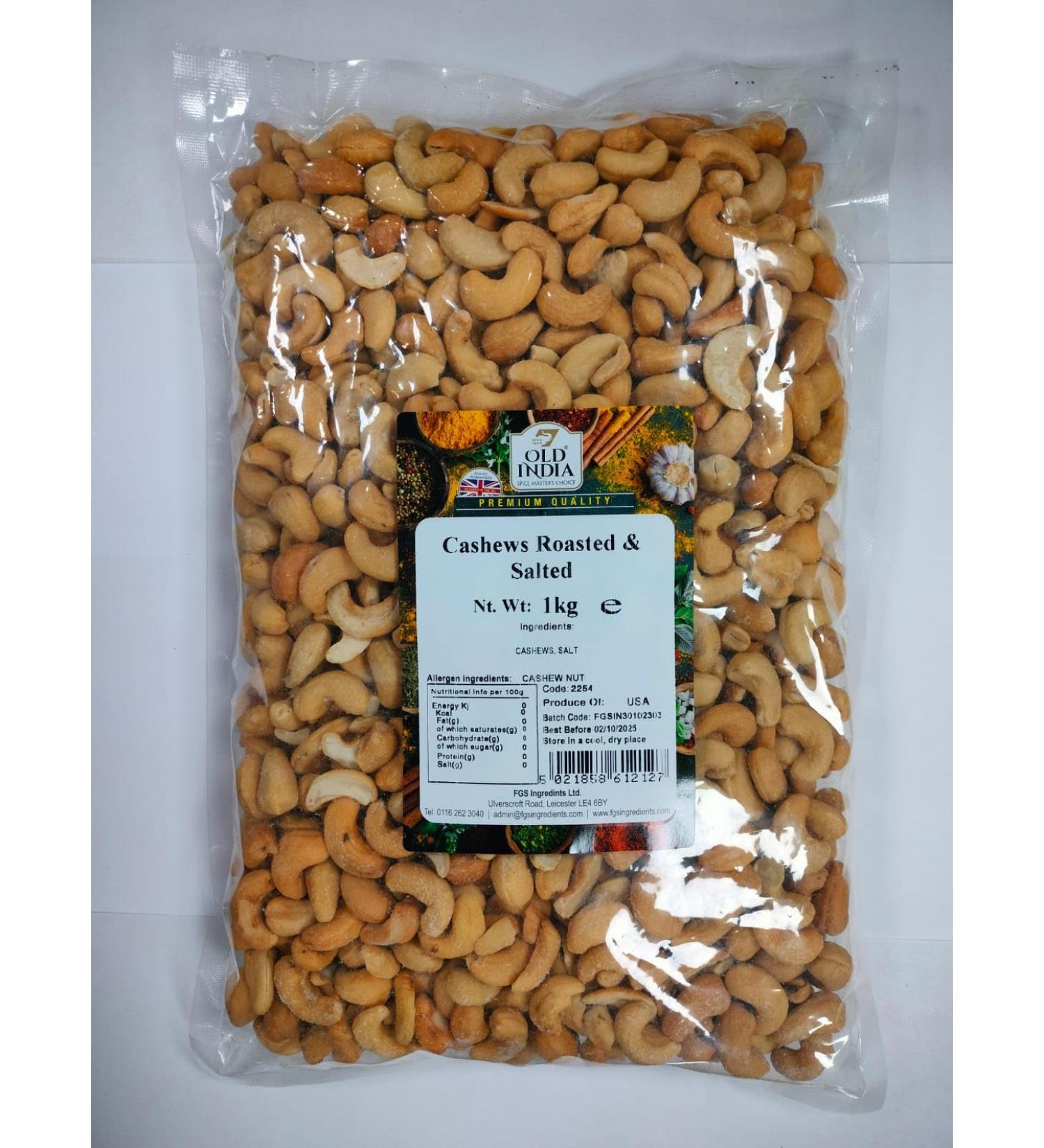Old India Cashews Roasted & Salted 1kg 1 kg - Buy Online on GoSupps.com