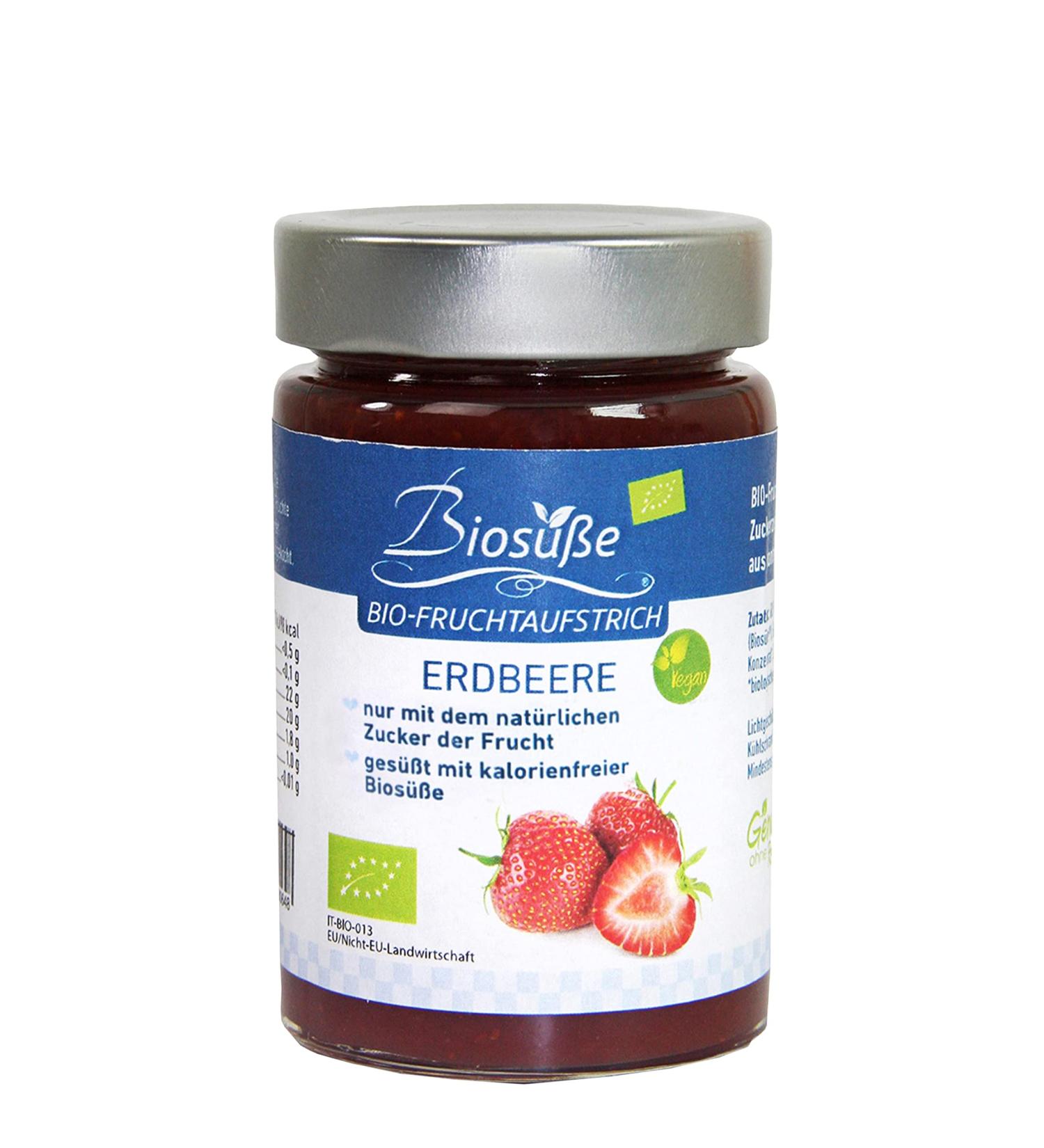  kalorienfreie Biosuße Bios ße Organic strawberry pie jar 225 g - Buy Online on GoSupps.com
