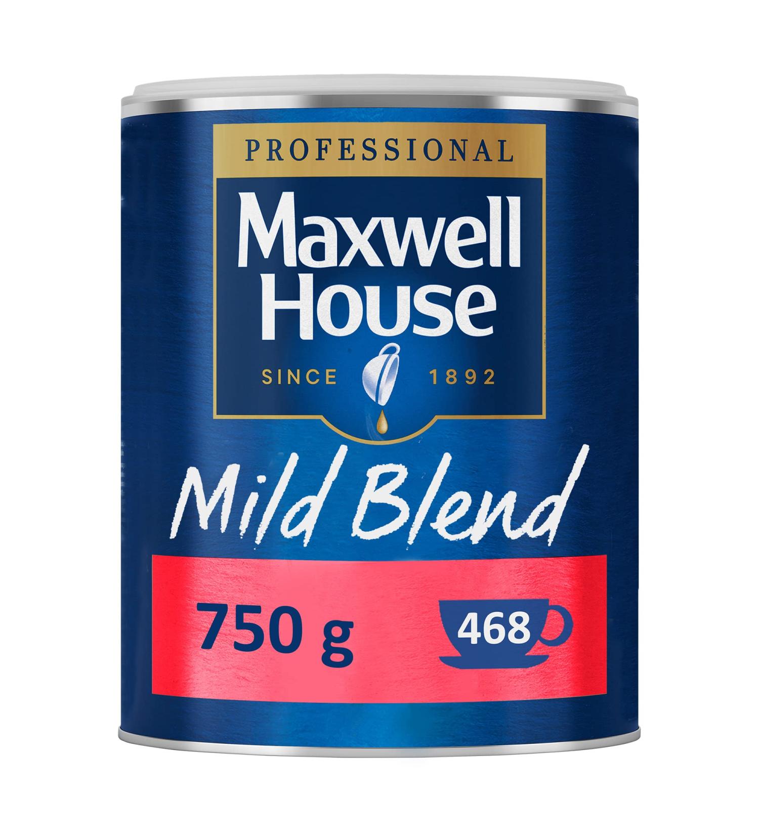 Maxwell House Mild Blend Instant Coffee - 1 x 750g Tin - Buy Online on GoSupps.com