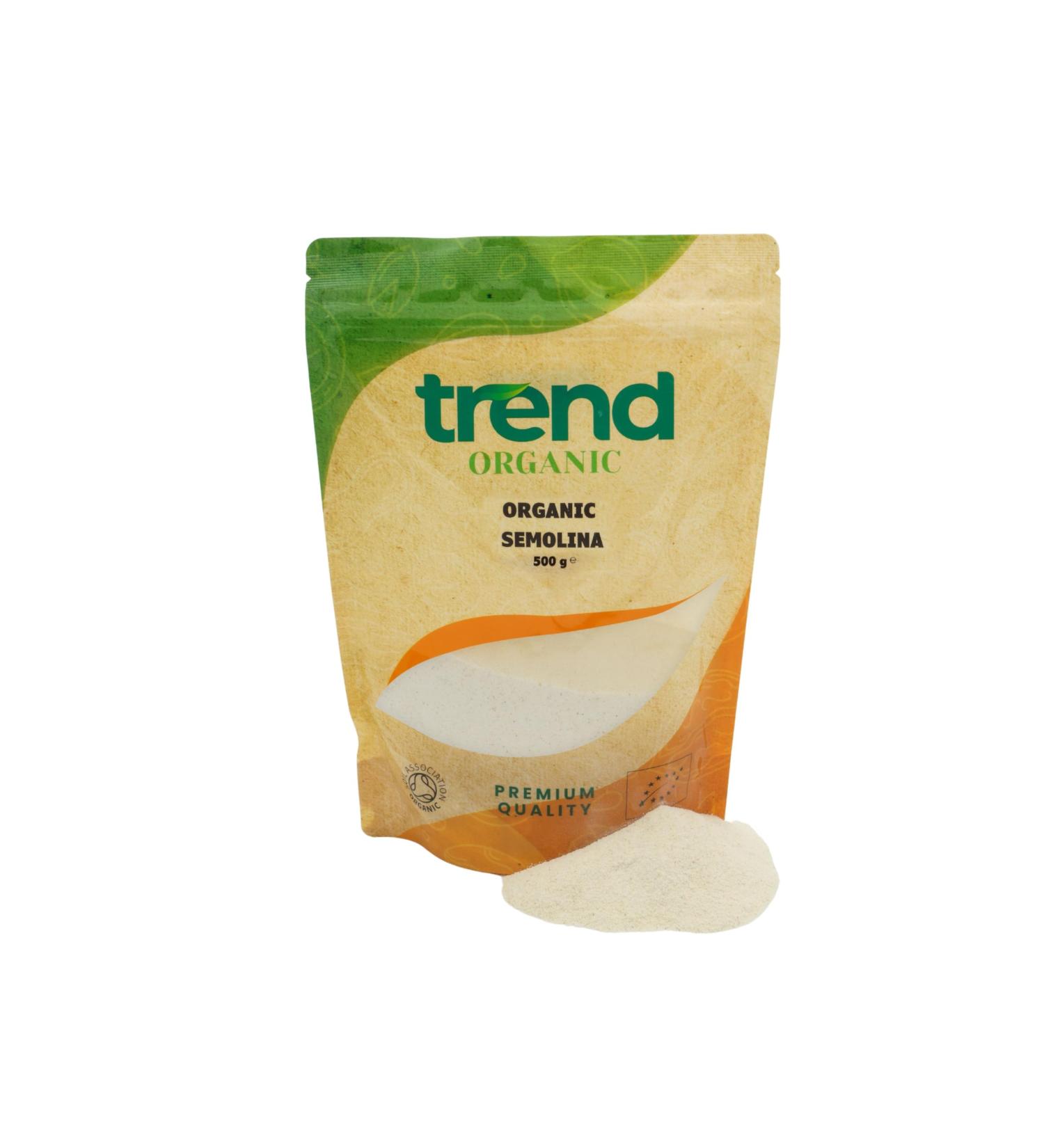 Organic Semolina Flour 500g - Nutrient-Rich All-Purpose Flour Alternative for Cooking & Baking - Certified Organic Vegan Non-GMO - Raw & Additive-Free - Buy Online on GoSupps.com