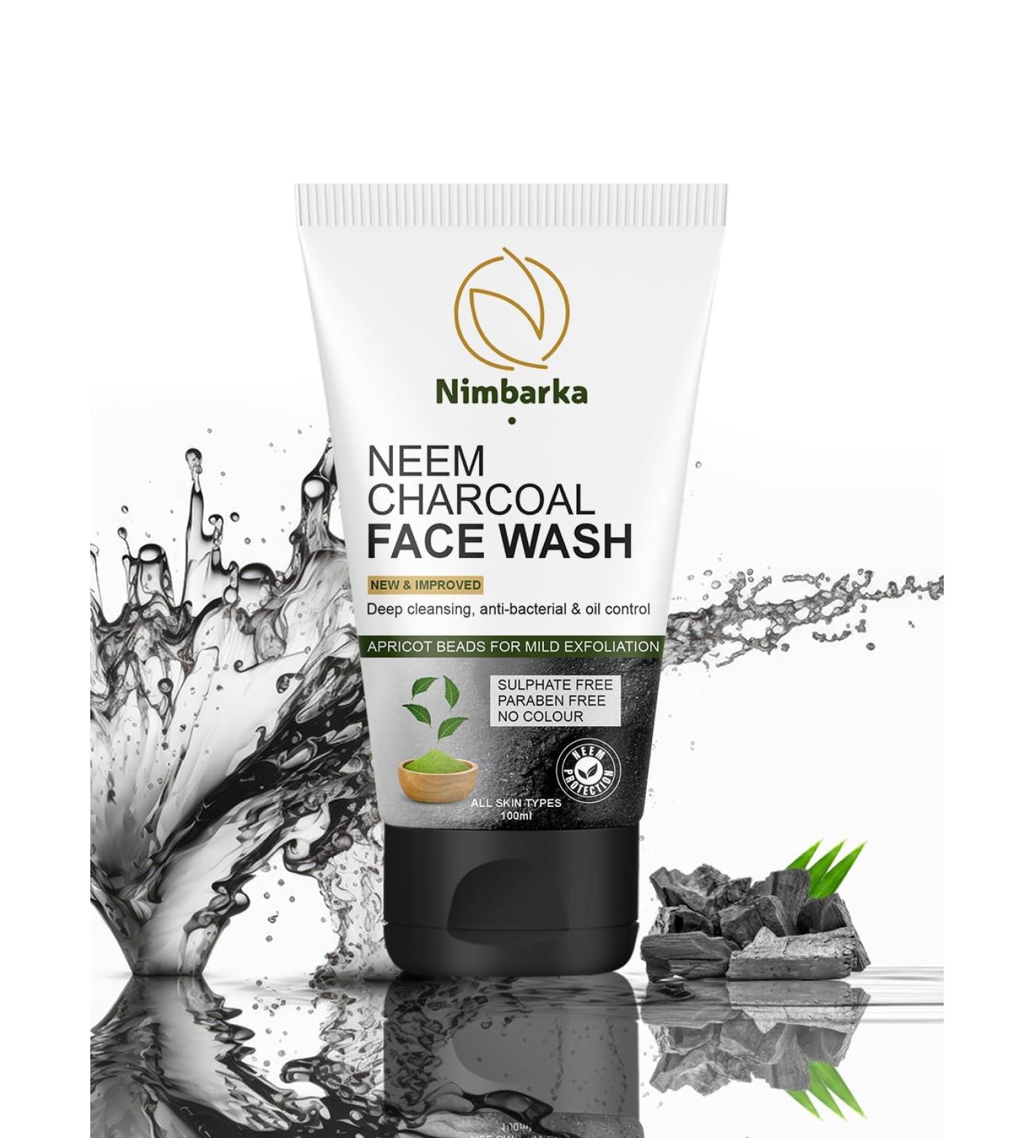 BEMT Neem Charcoal Face Wash 100ml Deep Cleansing & Oil Control Gentle Exfoliating Face Cleanser Sulfate & Paraben Free Suitable for Men & Women - Buy Online on GoSupps.com