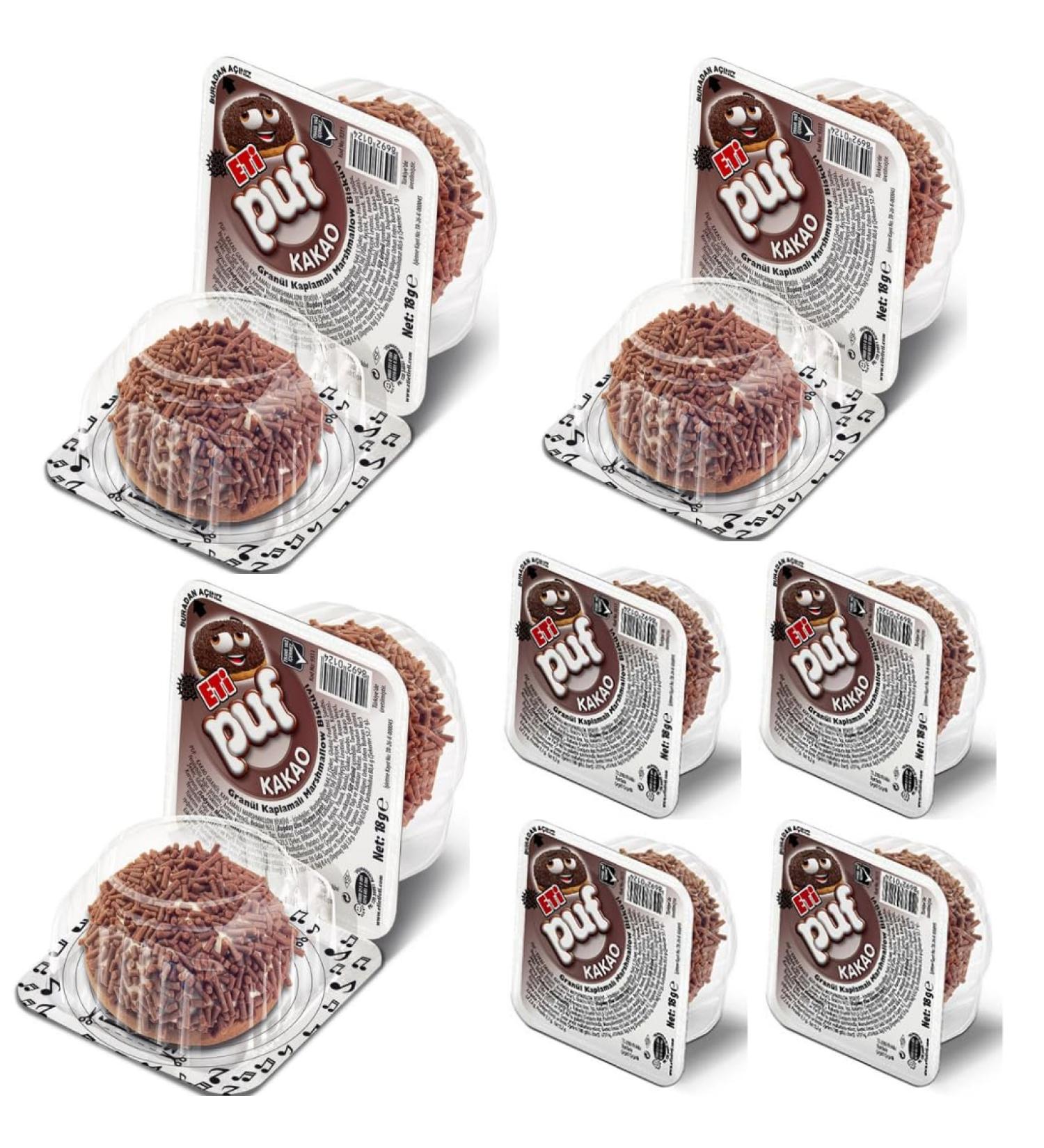 Pufai Grocery Eti Puf Lot of 10 biscuits la guimauve au cocoa 18 g - Buy Online on GoSupps.com