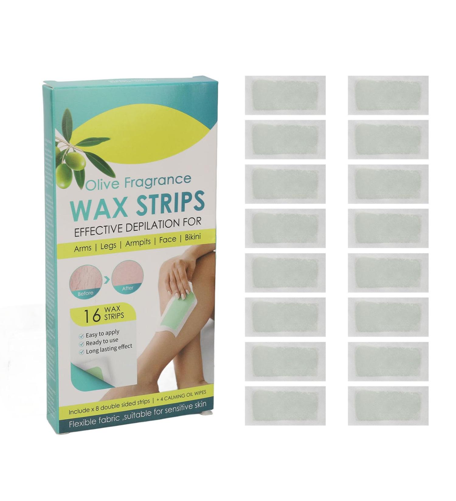 16-Part Body Wax Strip Set | Hypoallergenic Hair Remover for Legs Arms Armpits & Bikini - Buy Online on GoSupps.com