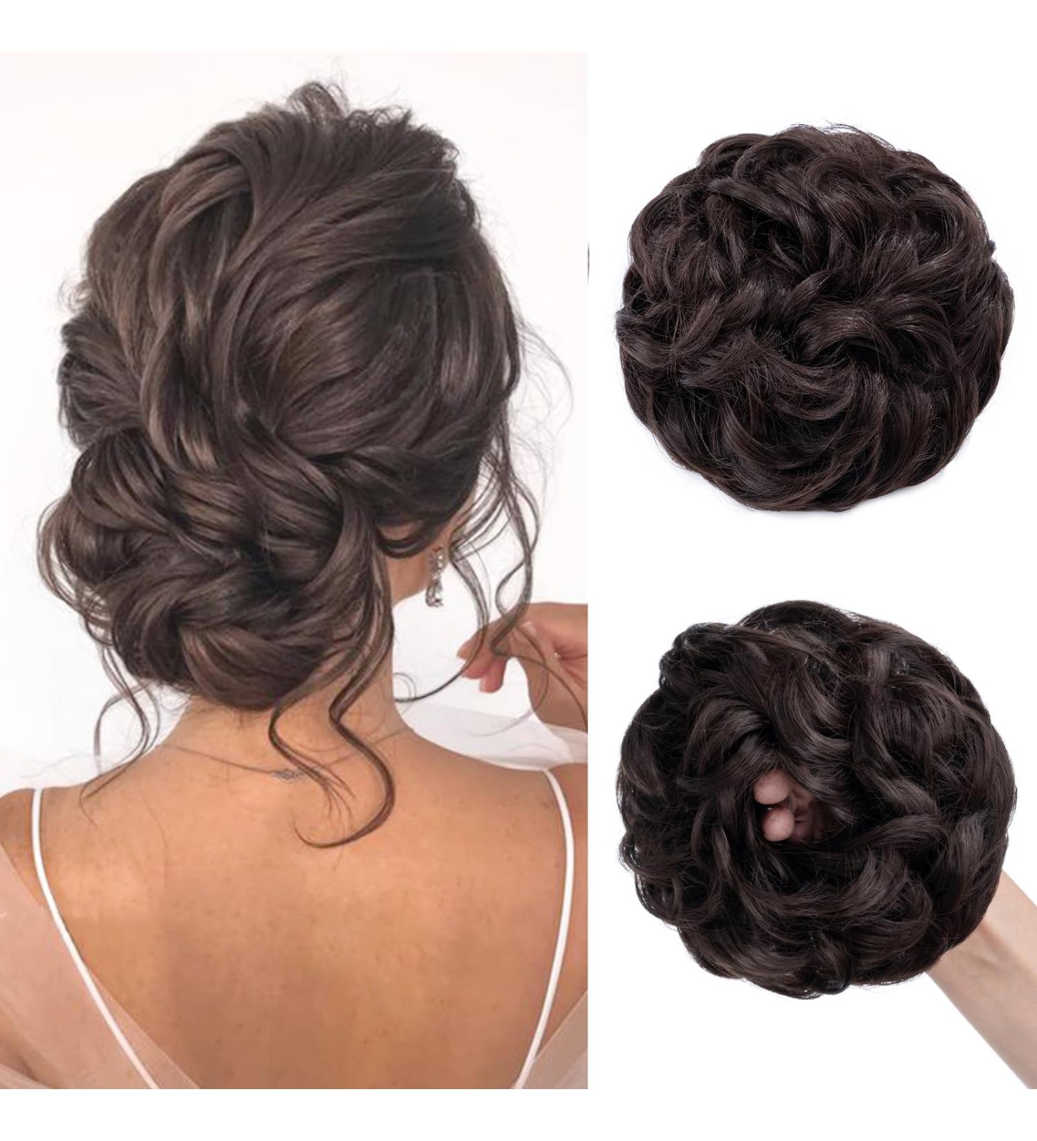 Tess Hair Part with Rubber Band - 55g Dark Brown Dutch Synthetic Hair Tie for Large Buns | Women's Hair Extensions - Buy Online on GoSupps.com