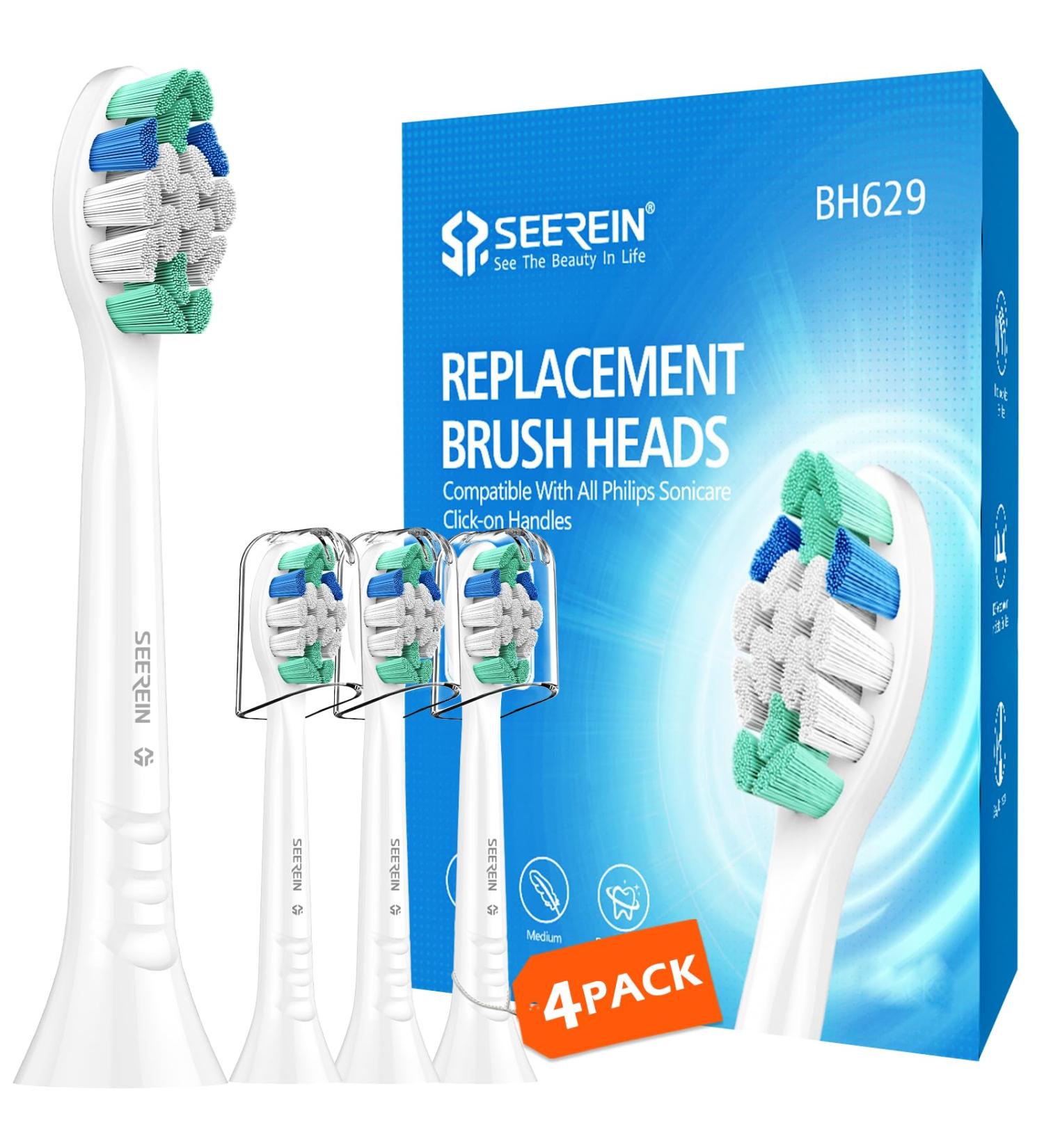 Philips Sonicare Replacement Toothbrush Heads C2 C1 G2 W W2 - 4 Pack Compatible Optimal Cleaning & Value - Buy Online on GoSupps.com