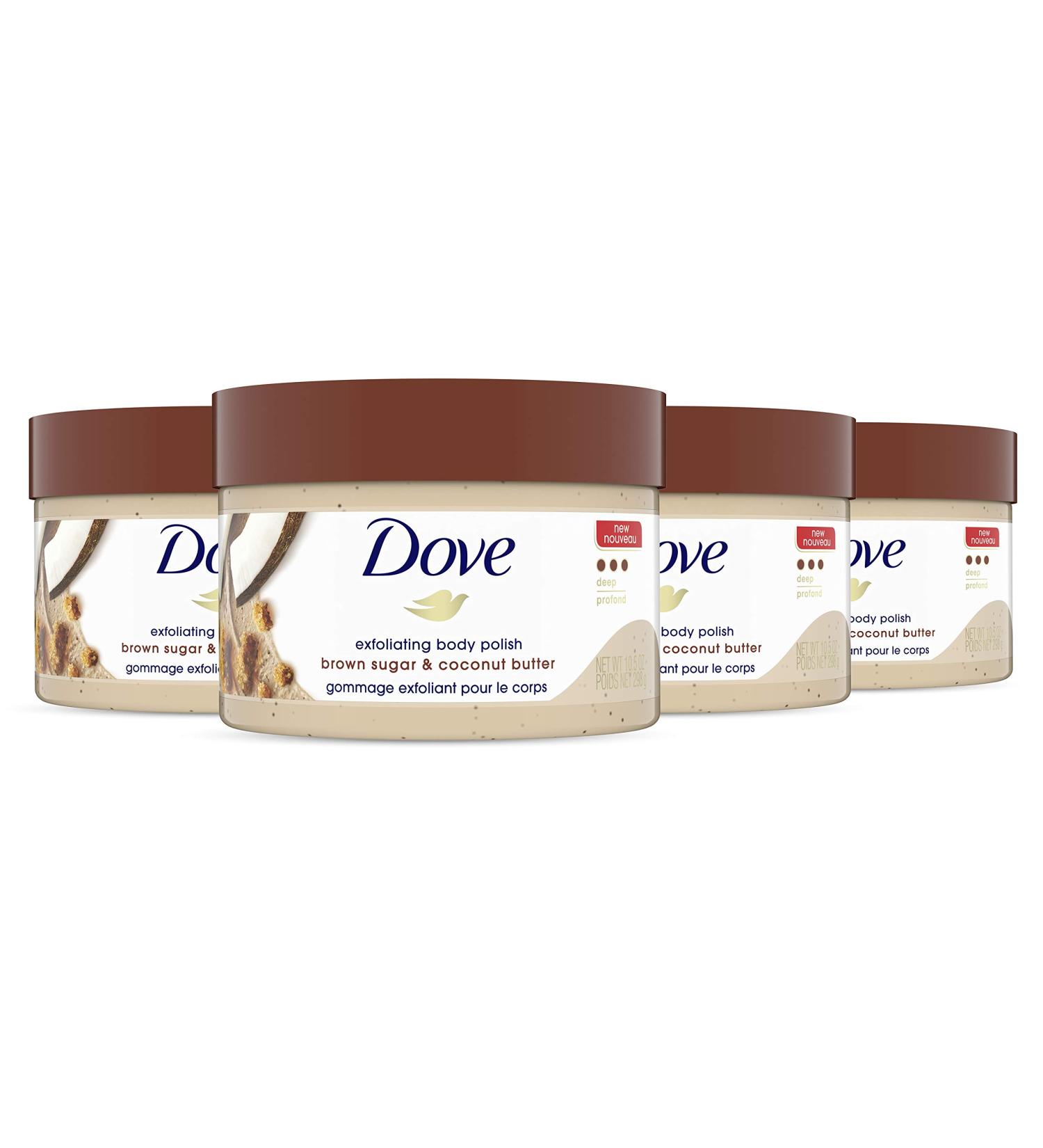 Dove Brown Sugar & Coconut Butter Body Scrub - 10.5 oz | Exfoliate & Restore Smooth Skin | 4 Pack - Buy Online on GoSupps.com