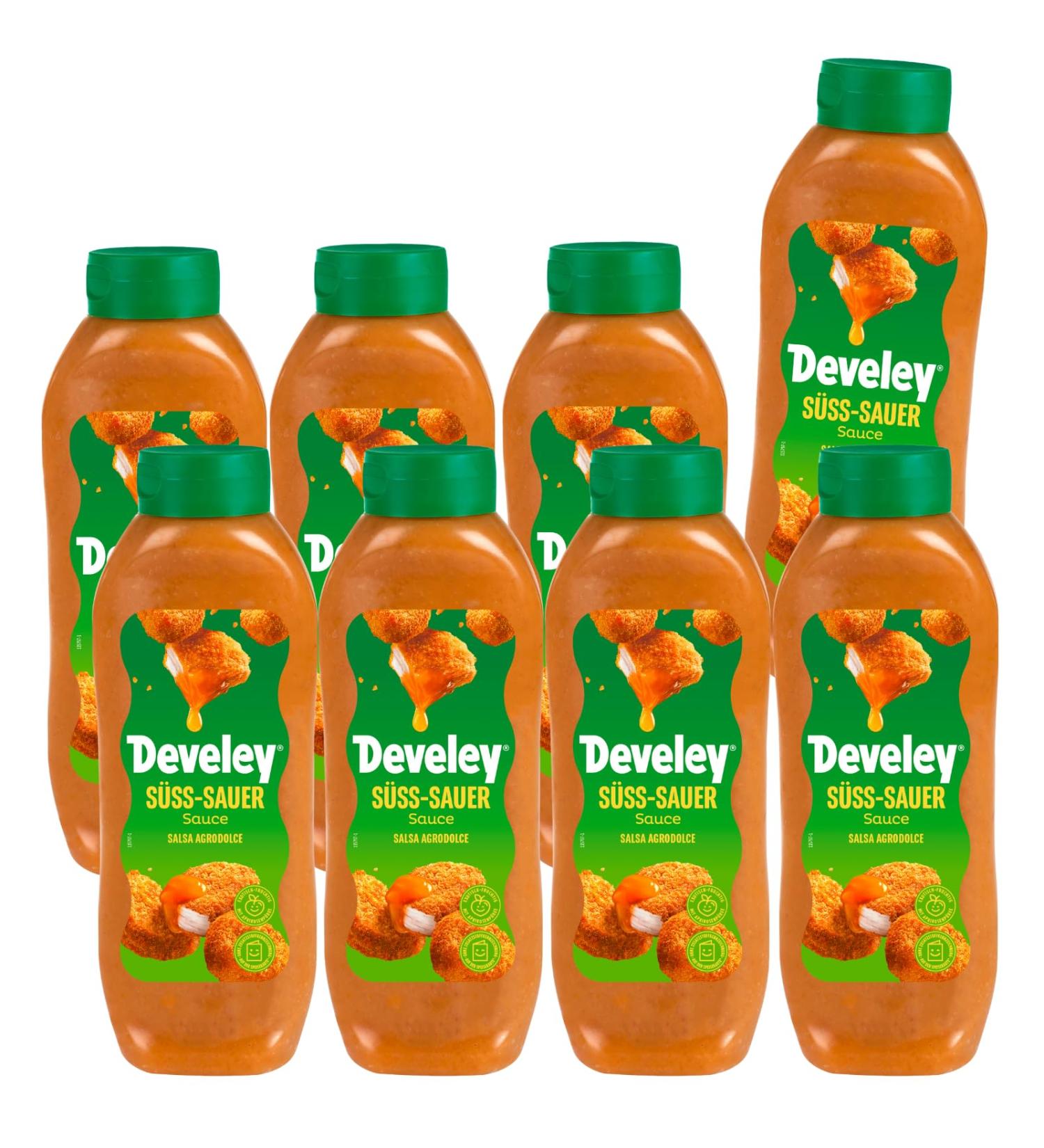 Develey Sweet and Sour Sauce Pack of 8 (8 x 875ml) Exotic-fruity with apricot puree Sweet & Sour