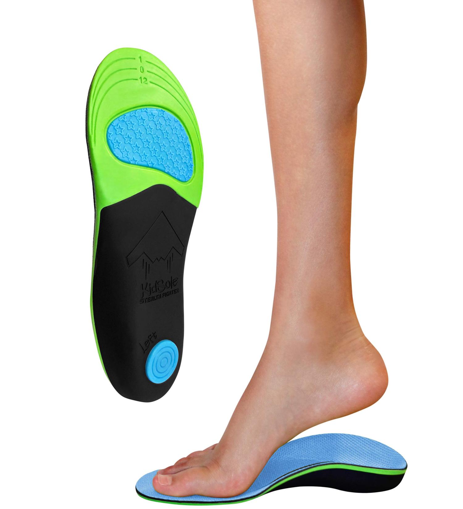 KidSole Stealth Fighter Insoles - High Arch Support Slim Profile & Memory Foam for Toddler Comfort (Size 11-2 - Buy Online on GoSupps.com