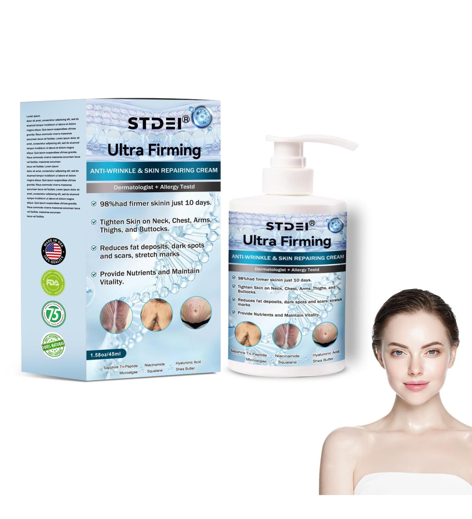 STDEl Ultra Firming Anti-Wrinkle Cream - Advanced Hydration & Skin Repair for All Skin Types | 45ml - Combat Aging Signs with Deep Moisture - Buy Online on GoSupps.com