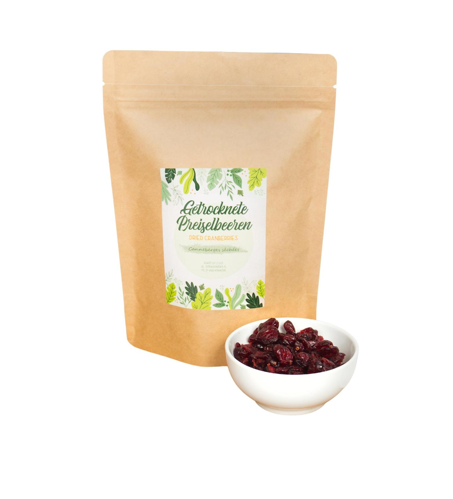 Canneberges s ch es enti res 500g | Qualit 1A | Douceur naturelle | Id ales en snack dans des c r ales yaourts ou pour la p tisserie 500 g - Buy Online on GoSupps.com