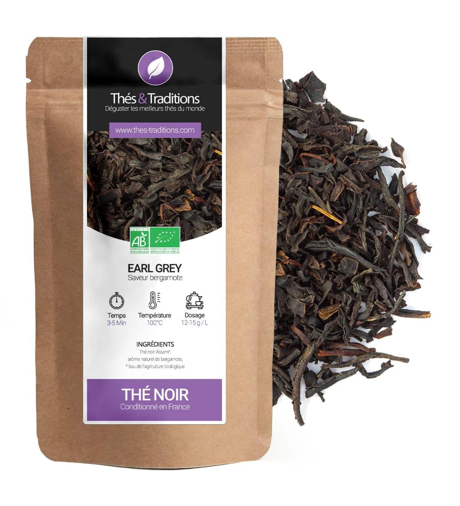  Th s & Traditions Th s & Traditions - Organic Black Tea Earl Gray - Bergamot | 100g - Buy Online on GoSupps.com