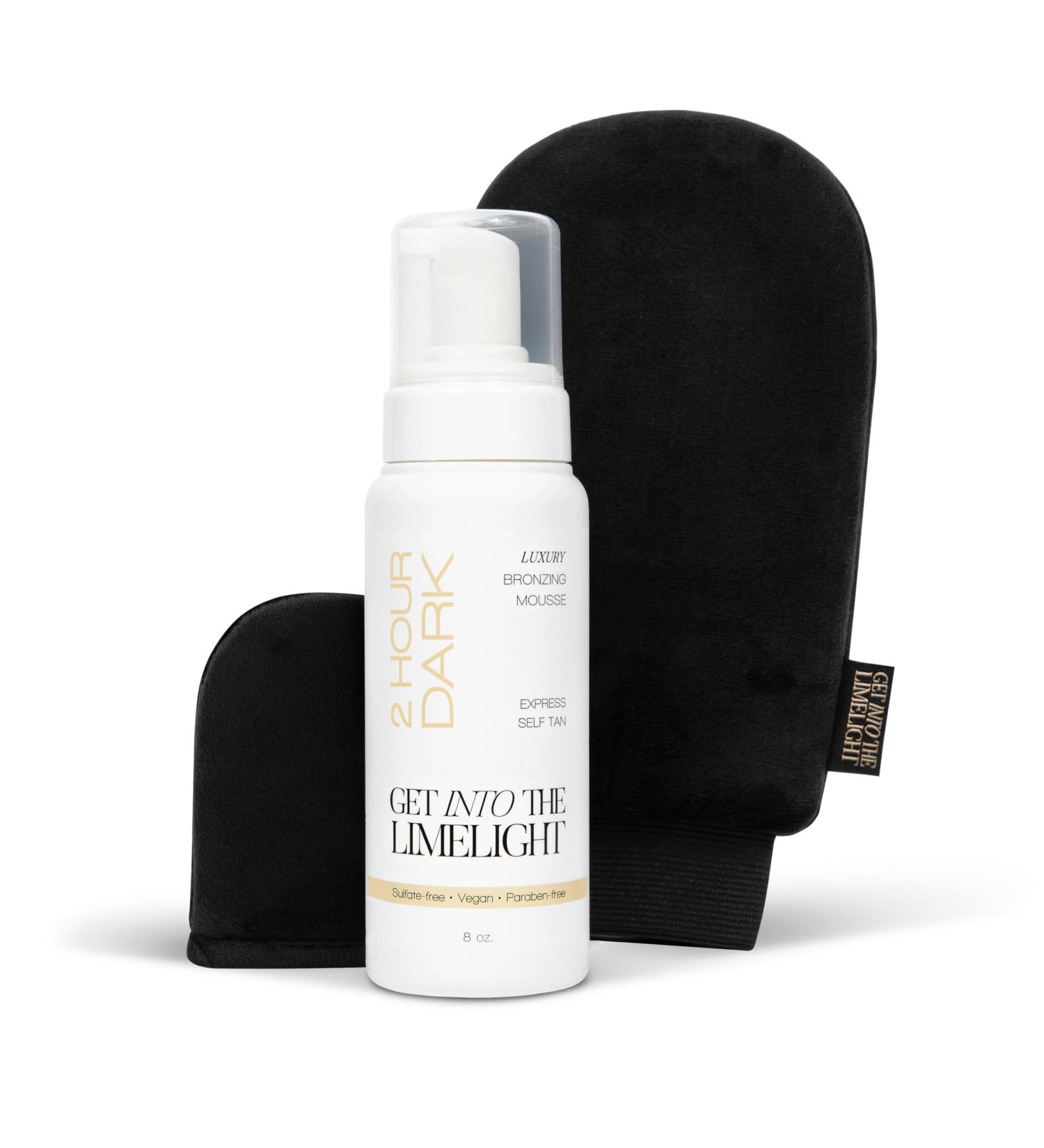 2 Hour Dark Starter Pack: 2 Hour Dark Sunless Tanning Mousse + Applicator Mitts - Buy Online on GoSupps.com