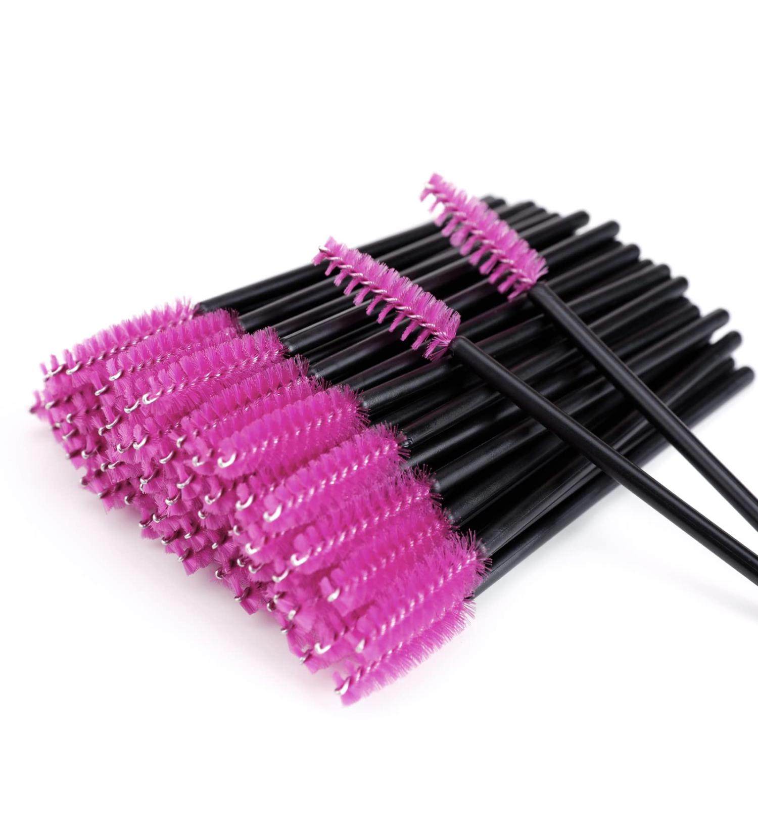 50 PCS Disposable Eyelash Brushes - Rose Red Mascara Wands for Eye Lash & Eyebrow Extensions - Buy Online on GoSupps.com