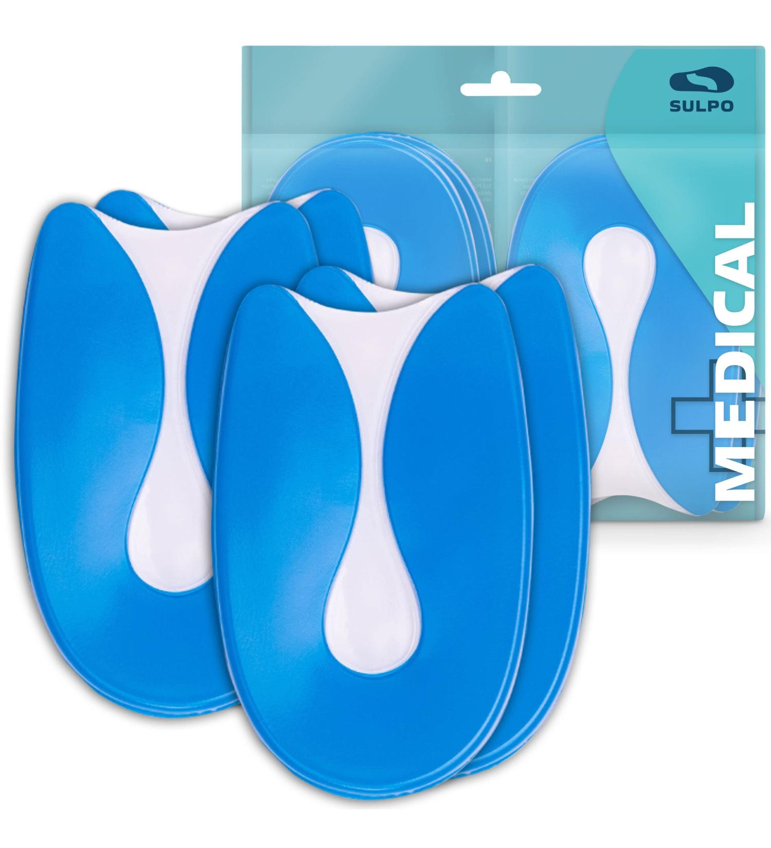 SULPO Gel Heel Cushions - U Shape Pressure Pain Relief for Heel Spurs - 2 Pairs (Size 36-39) | International Shipping - Buy Online on GoSupps.com