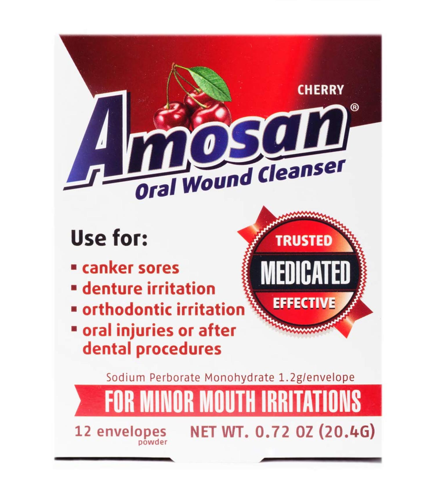Oral Wound Cleanser - Cherry | Fast-Acting Relief for Oral Sores | International Shipping Available - Buy Online on GoSupps.com
