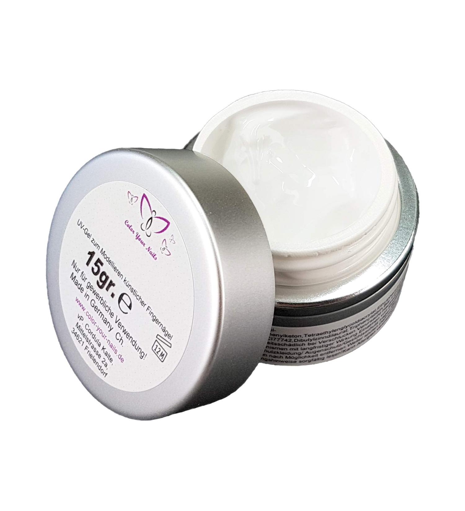 Frenchgel Superwhite in aluminum jar hard white French white gel nails French nails gel nails (15g)