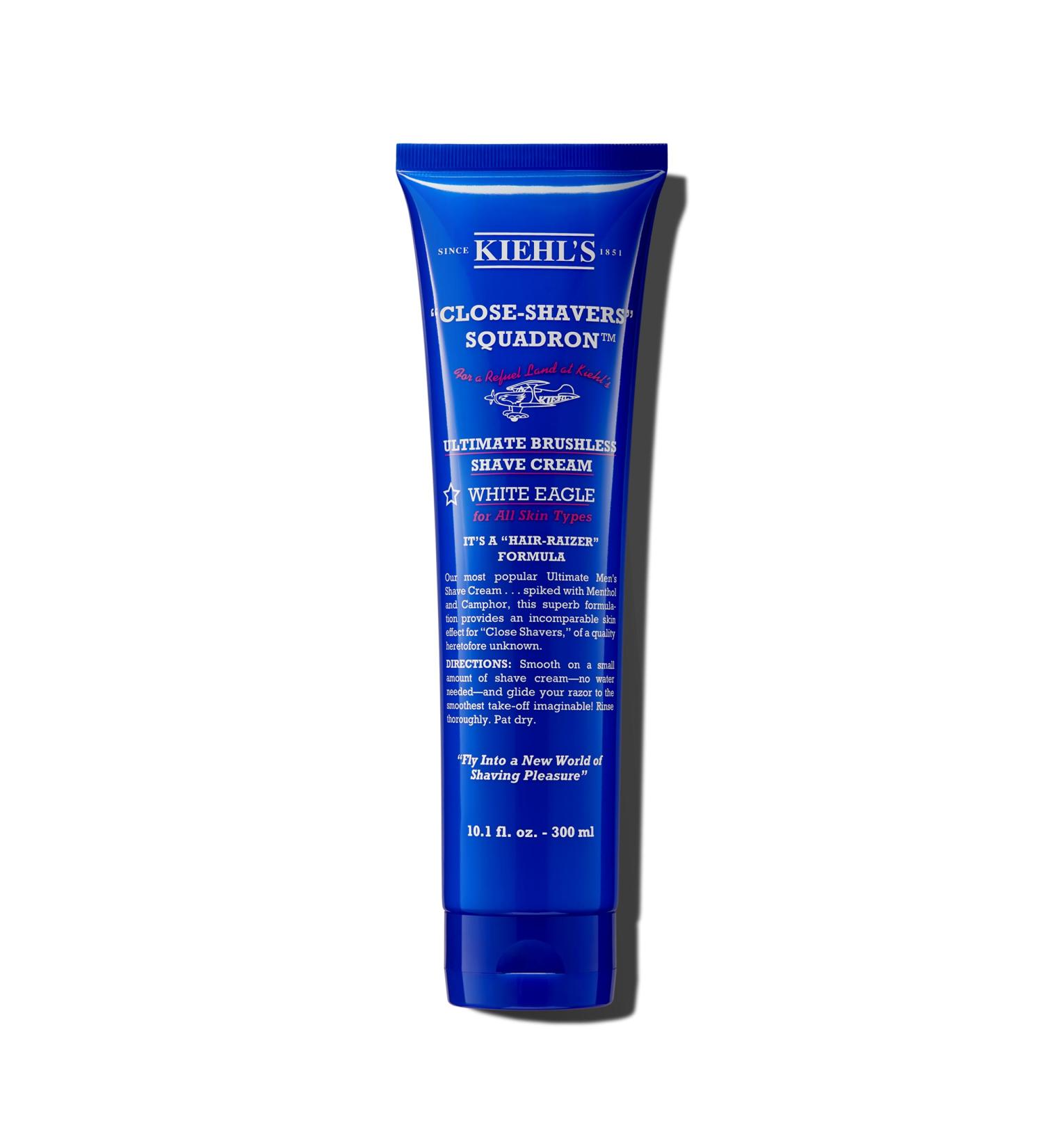 Kiehl's Ultimate Brushless Shave Cream with Menthol - All Skin Types Refreshing & Cooling Minimizes Irritation 10.1 Fl Oz / 300 ml - International Shipping Available - Buy Online on GoSupps.com