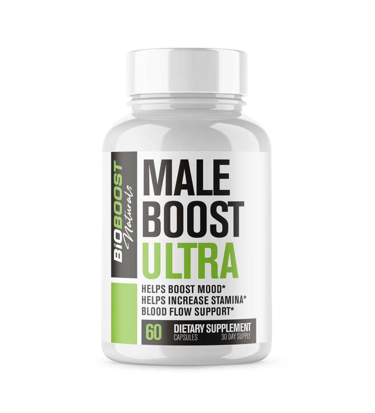 Nutrimend IQ Male Boost Ultra - The Ultimate Male Supplement - Fast Acting Blood Flow Support - Gain Muscle Strength Stamina - Overall Test Level Support - HornyGoatWeed + 8 More - 60 Capsules - Buy Online on GoSupps.com