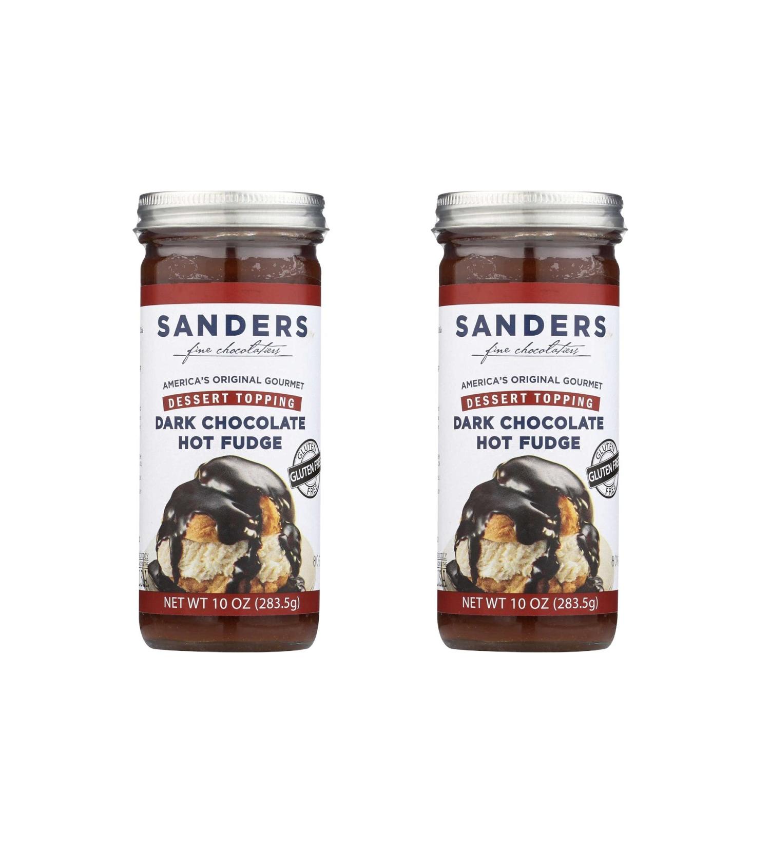 Sanders Dark Chocolate Hot Fudge Topping 20 oz - 2 Pack | Rich & Decadent Dessert Sauce - Buy Online on GoSupps.com