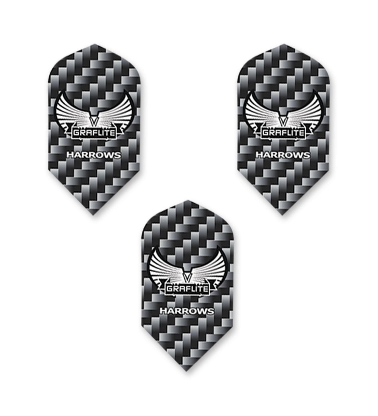 Harrows Graflite Slim Shape Dart Flights, Gray