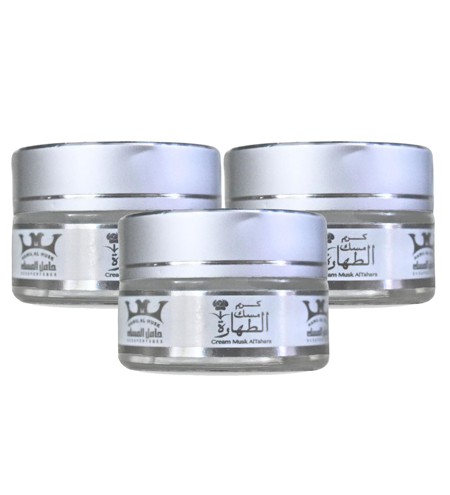 Cream Musk Al Tahara Saudi Arabian Arabic Egyptian Egypt Oriental Hamil Al Musk ElMusk AlMusk Altahara Women Womens Fragrances Suitable For All Kind Of Skins ( 3 Pack 0.7 oz / 20 gm Each One ) - Buy Online on GoSupps.com