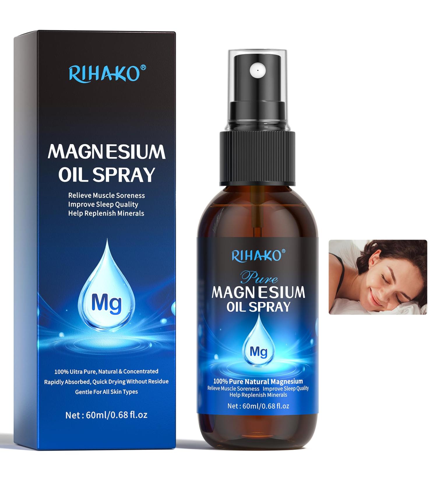 Pure Magnesium Oil Spray 100 Organic Magnesium Oil for Feet Effective in Relieving Muscles Pure Natural Topical Magnesium Spray Easy to Use 60ml - Buy Online on GoSupps.com