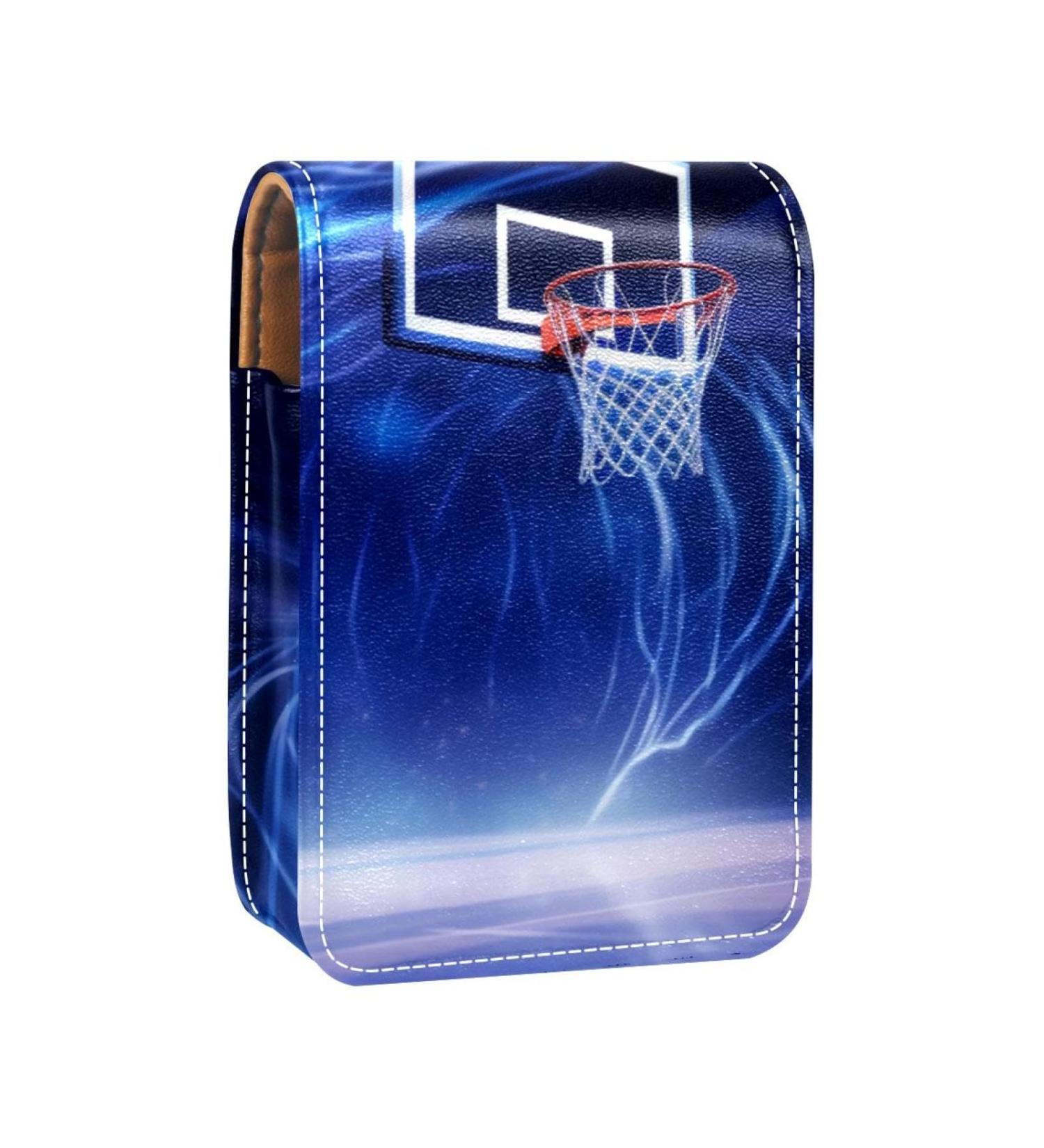 Buy Leather Lipstick Case Organizer with Mirror - Mini Lipstick Holder Bag | Abstract Basketball Hoop Pattern Z016z5gubj - International Shipping Available - Buy Online on GoSupps.com