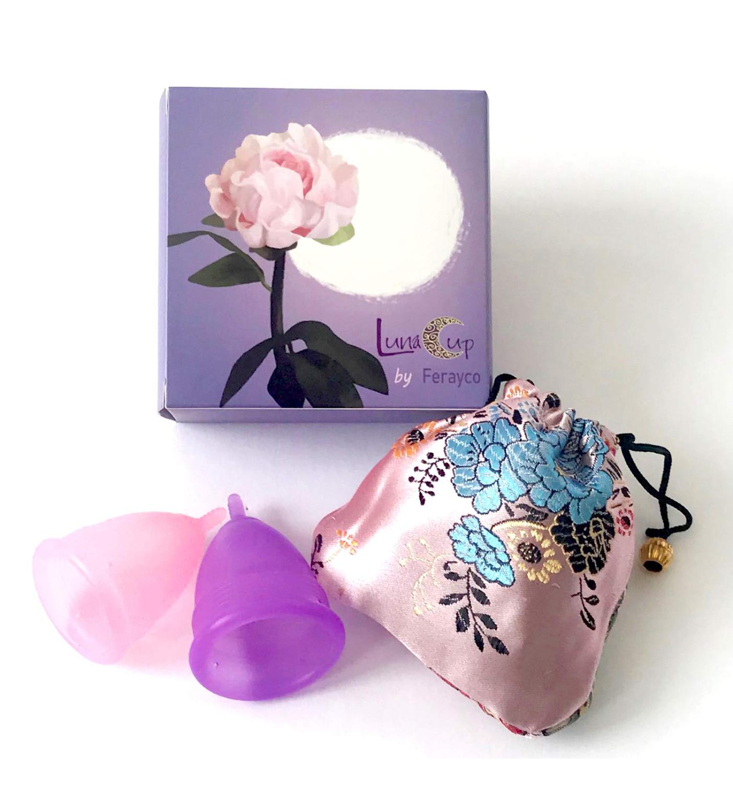 Luna Cup Menstrual Cups Set of 2 - Large and Small Period Cups with Storage Bag - Buy Online on GoSupps.com