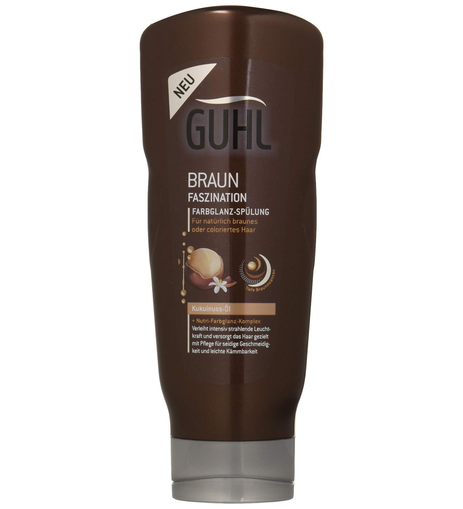 Guhl Fascination Brown Balance Rinse & Conditioner - 2x200ml with Kukuinuss Oil for Naturally Brown & Colored Hair - Best Hair Care for International Shipping - Buy Online on GoSupps.com