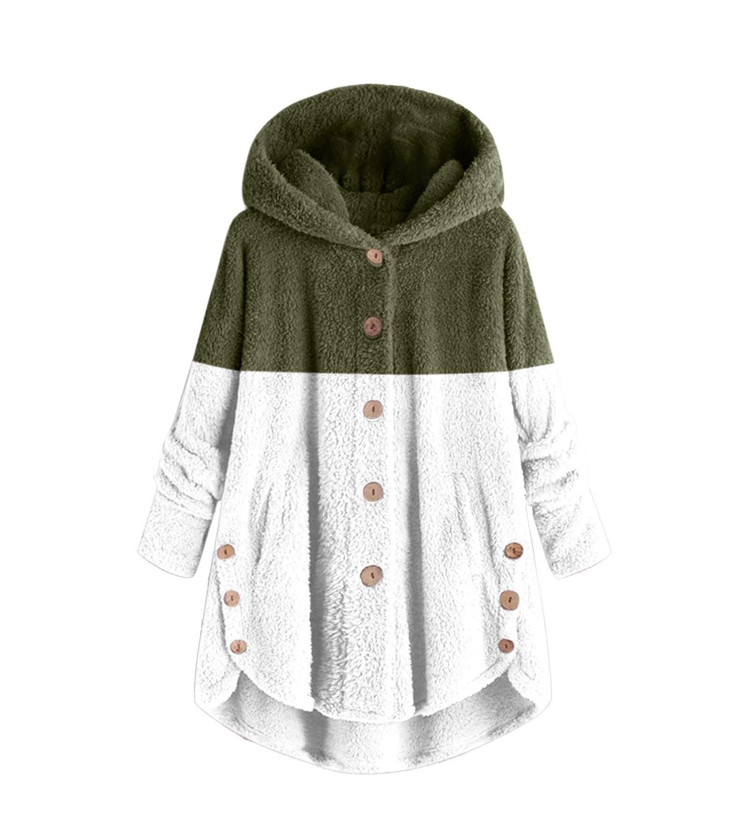 Shop Hanxiulin Oversize Plush Jacket for Women - Warm Lined Fleece Winter Coat Long-Sleeved Elegant Quilted Design - Premium Quality & International Shipping - Buy Online on GoSupps.com