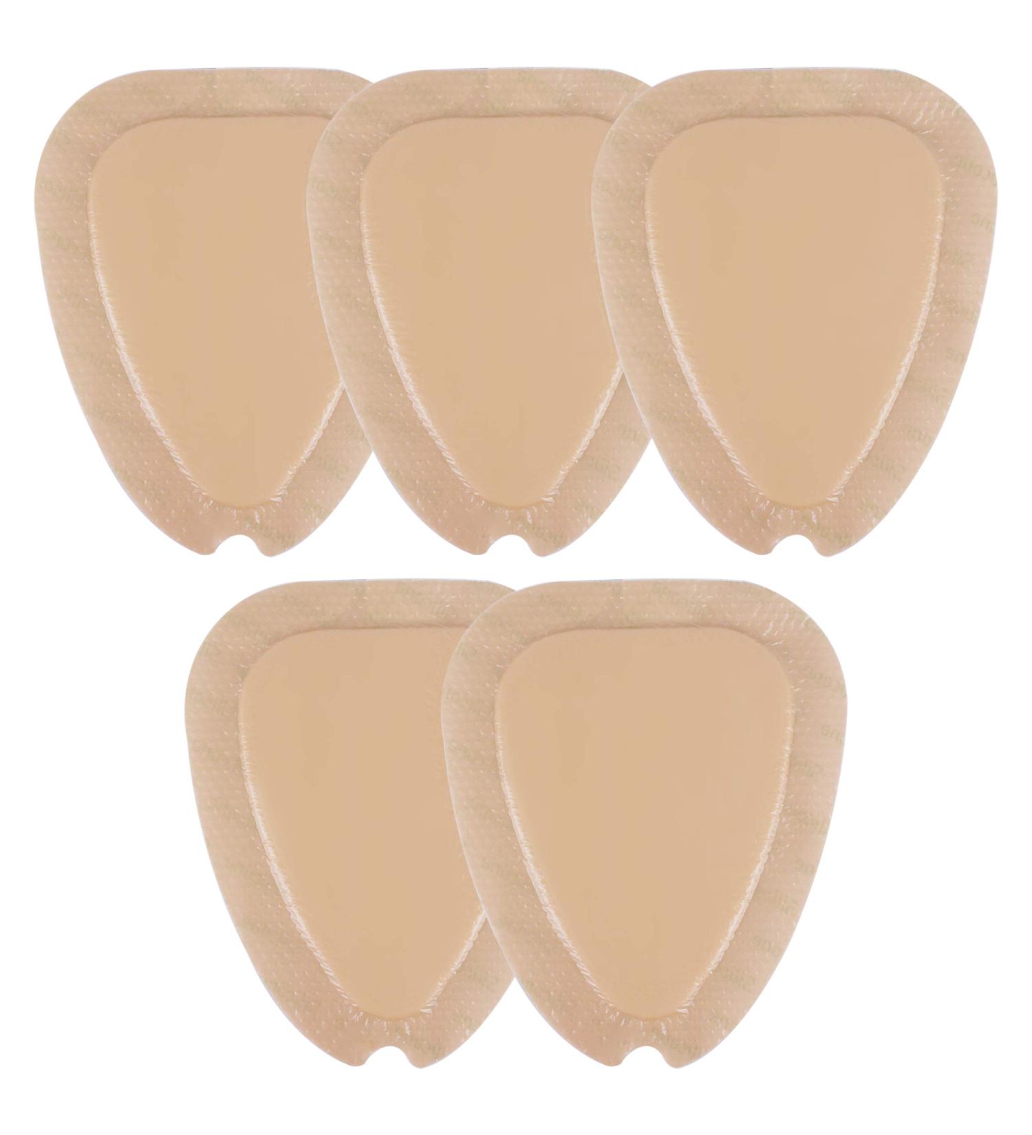 Carbou Sacrum Silicone Foam Dressing 6''x7'' - Waterproof Sacral Pad for Pressure Ulcers - 5 Pack - Buy Online on GoSupps.com