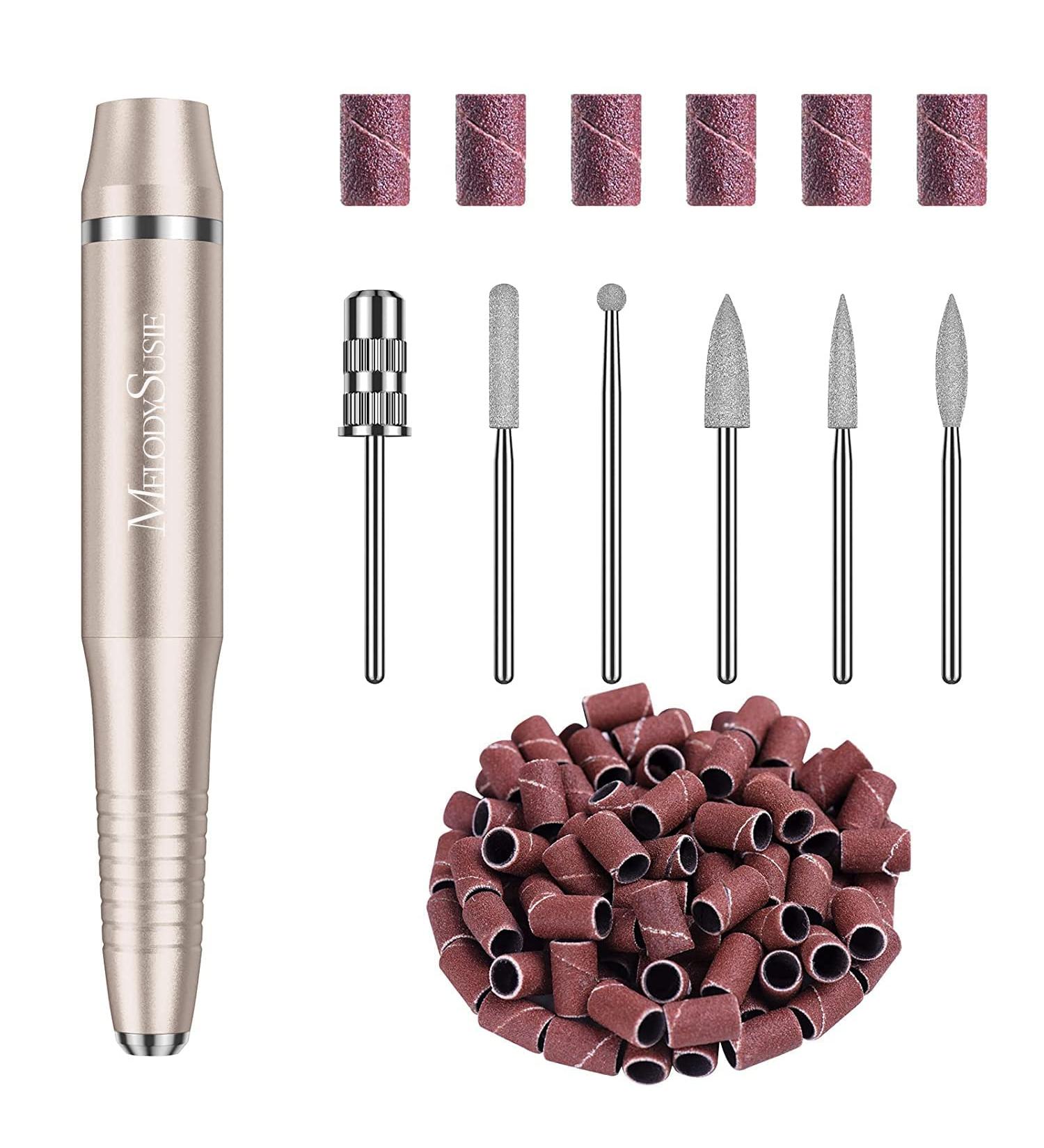 MELODYSUSIE Silvia Nail Drill Electric File 20000RPM USB Portable Manicure Pedicure Set for Acrylic & Gel Nails (A-Gold) - Buy Online on GoSupps.com