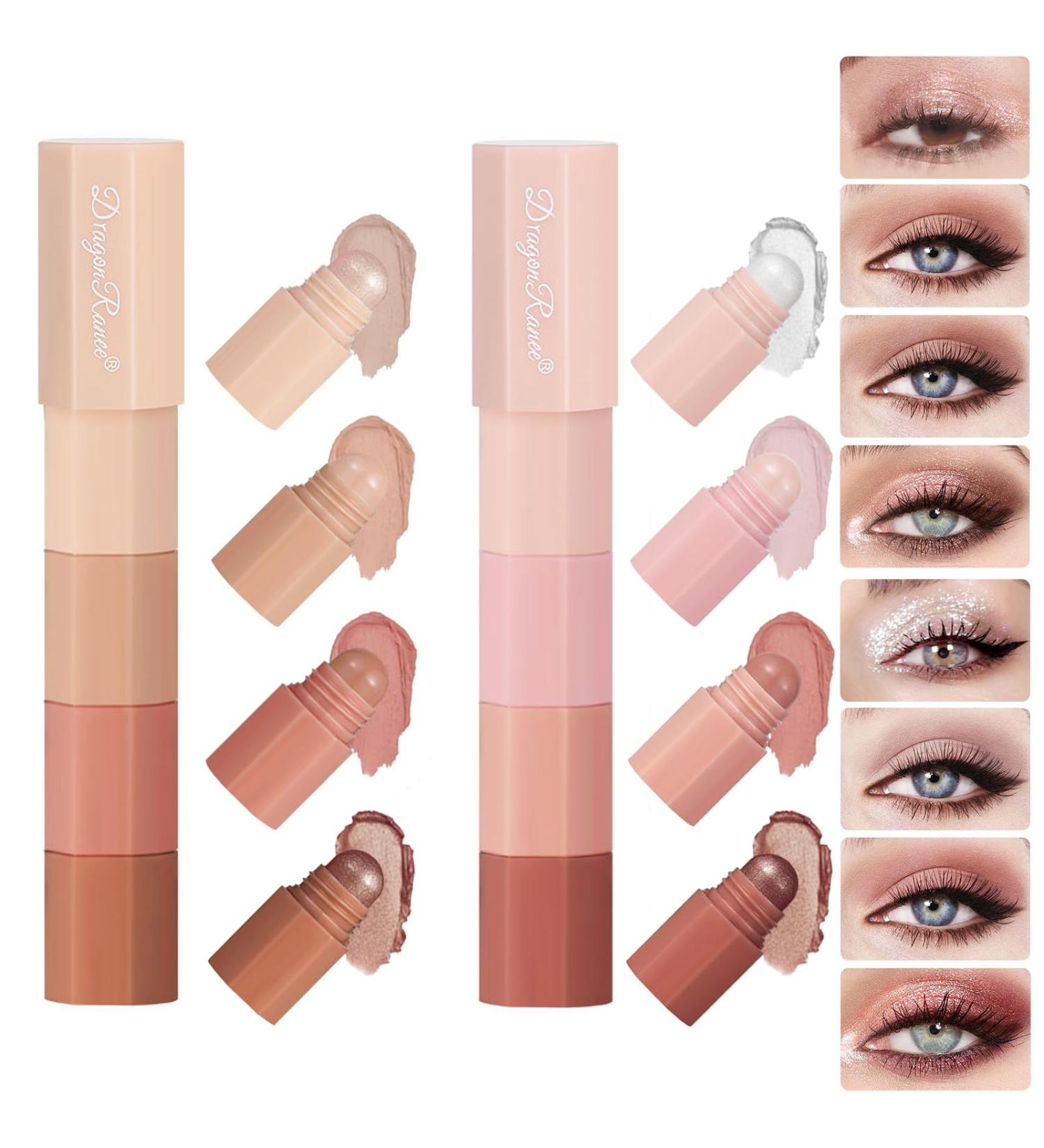 CHSEEO Eyeshadow stick 8 colors eyeshadow pencils eyeshadow cream highly pigmented waterproof durable quickdrying matte eyeshadow stick 64 2 pieces - Buy Online on GoSupps.com