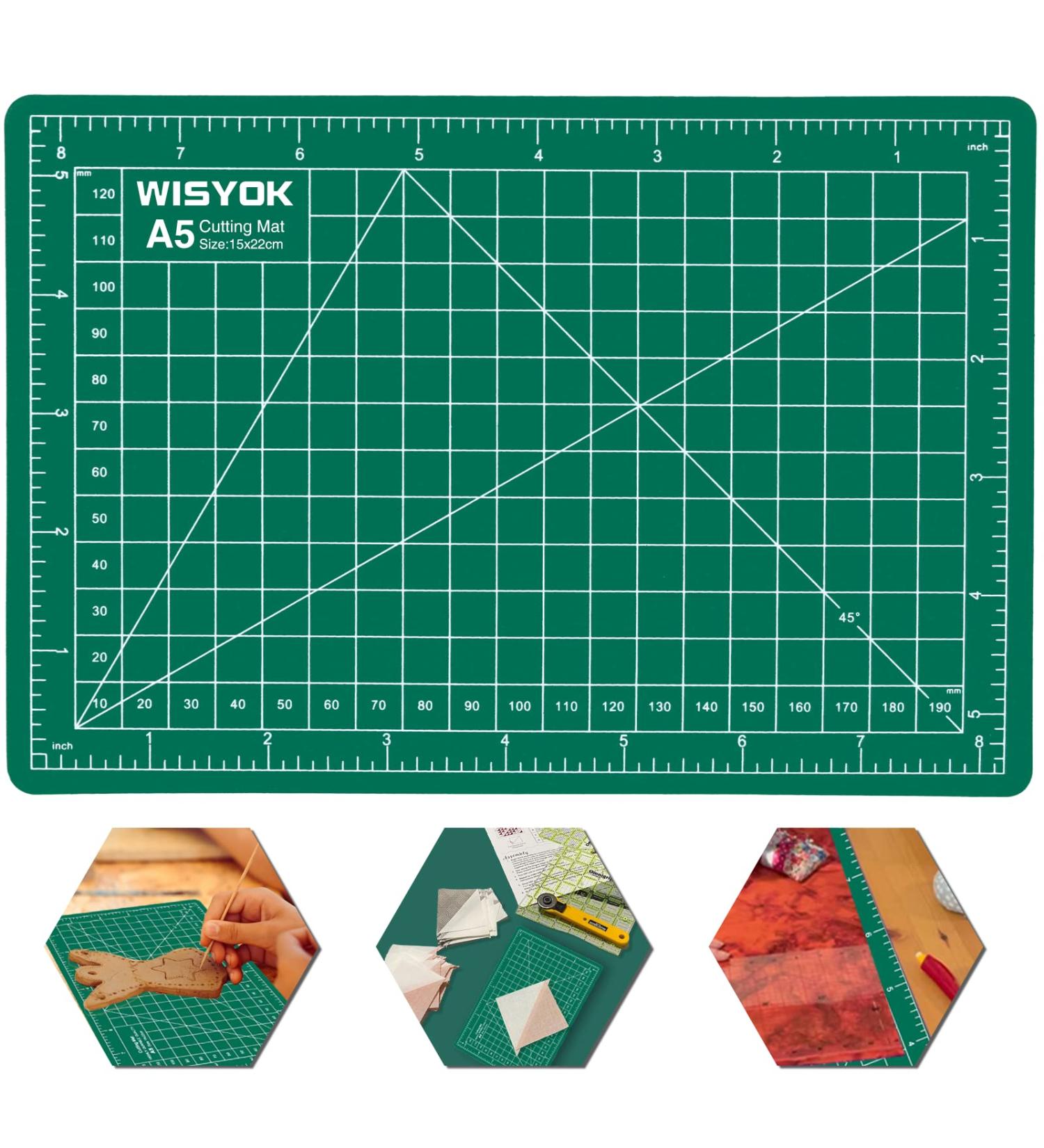WISYOK 6 x 8 A5 Self Healing Craft Mat - Small Sewing Cutting Mat for Hobbyists and Children | Rotary Fabric Mat for DIY Crafts - Buy Online on GoSupps.com