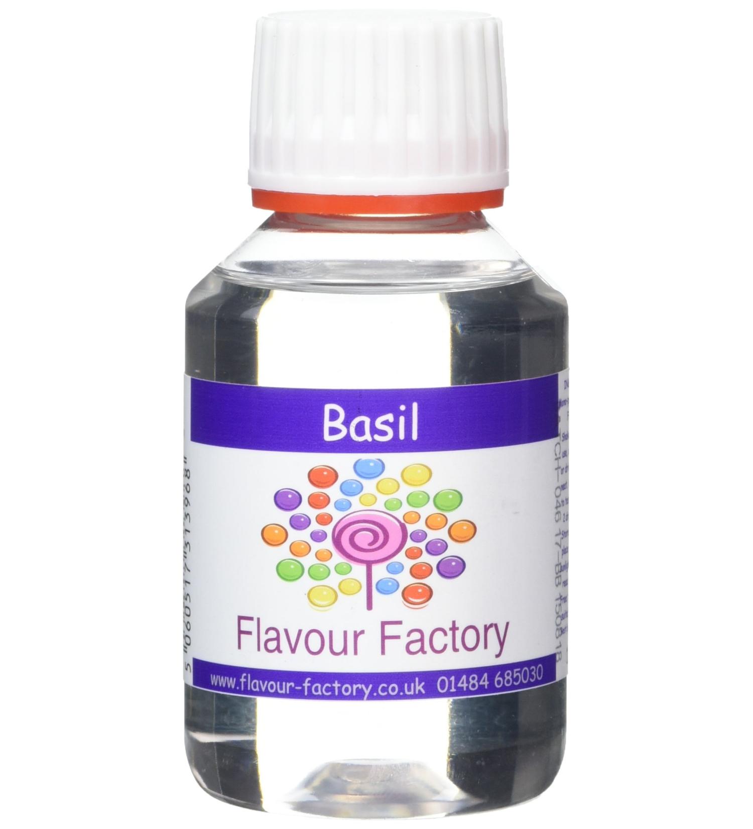 Flavour Factory Basil Intense Food Flavouring 100ml - Enhance Your Culinary Creations - Buy Online on GoSupps.com