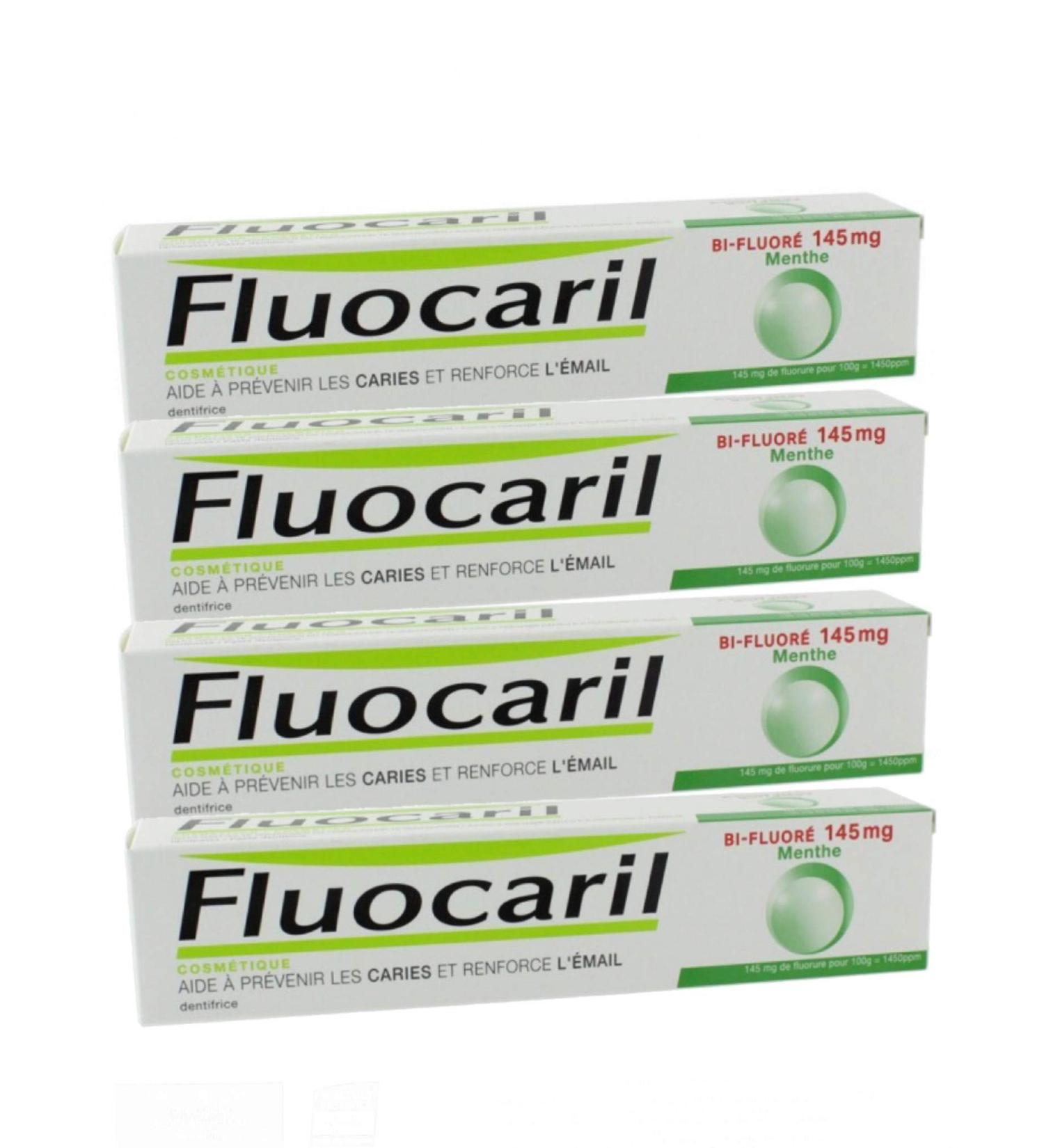 Fluocaril Bi-Fluorinated 145mg Mint NEW Paste - Pack of 4 x 75 ml (Mint) - Buy Online on GoSupps.com