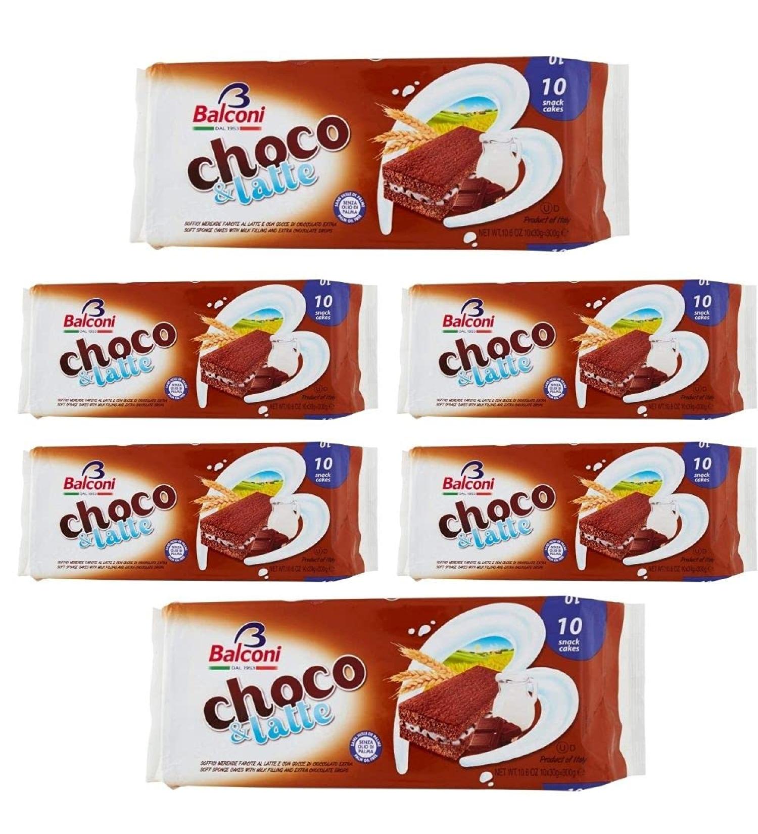 Balconi Snacks ChocoLatte Stracciatella 6 Pieces From 350 Gr - Buy Online on GoSupps.com