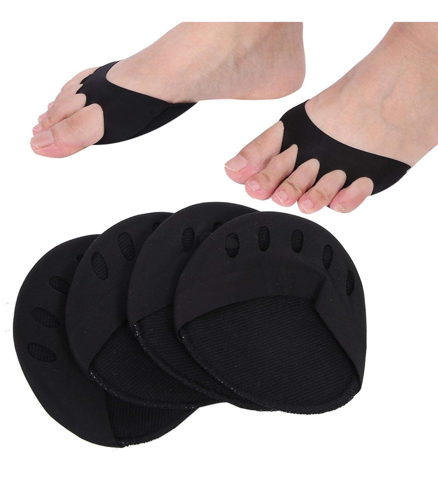 Buy 2 Pairs Cotton Soft Forefoot Cushions - Pain Relief Bale Pads for High Heels - 3.3x3.3 Inches Black - Buy Online on GoSupps.com